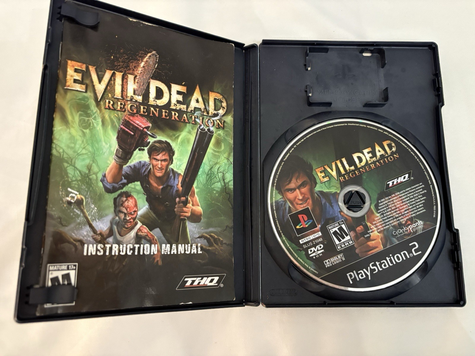 Evil Dead Regeneration PS2 With Manual. Scratches Untested Read