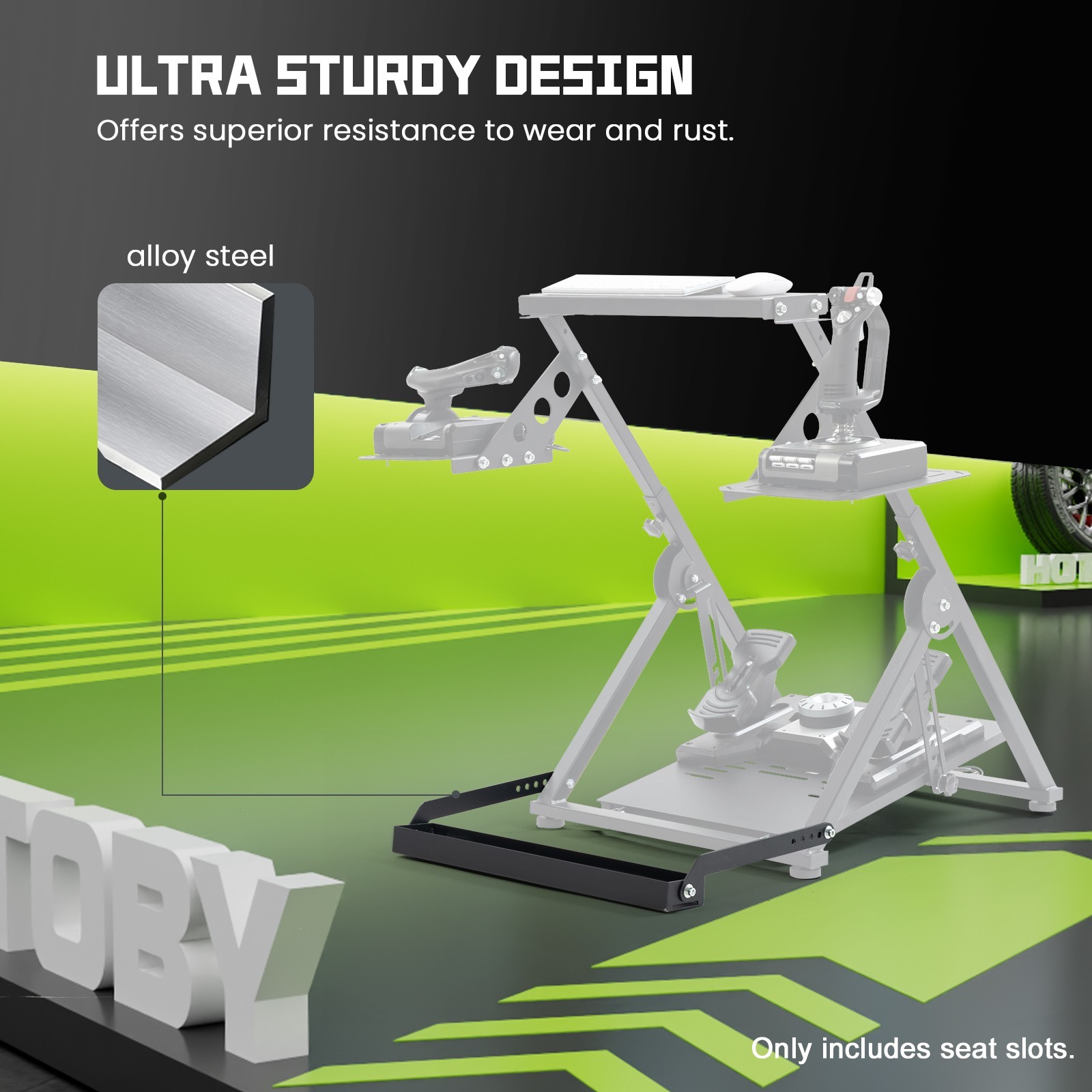 Hottoby Racing Wheel Stand For Seat Holder Kit DIY Card Slot Organizer Set