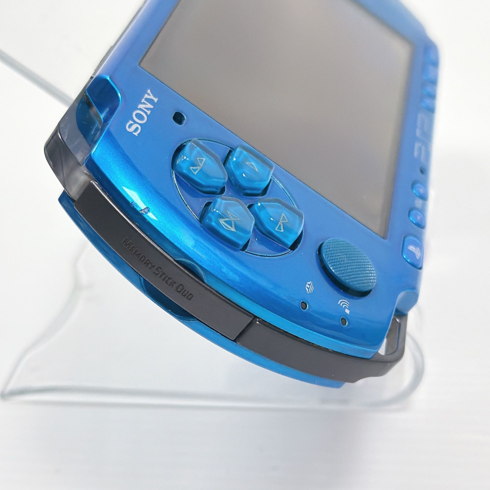 Sony PSP 3000 Vibrant Blue Handheld Console Charging USB Cable Tested Japan
