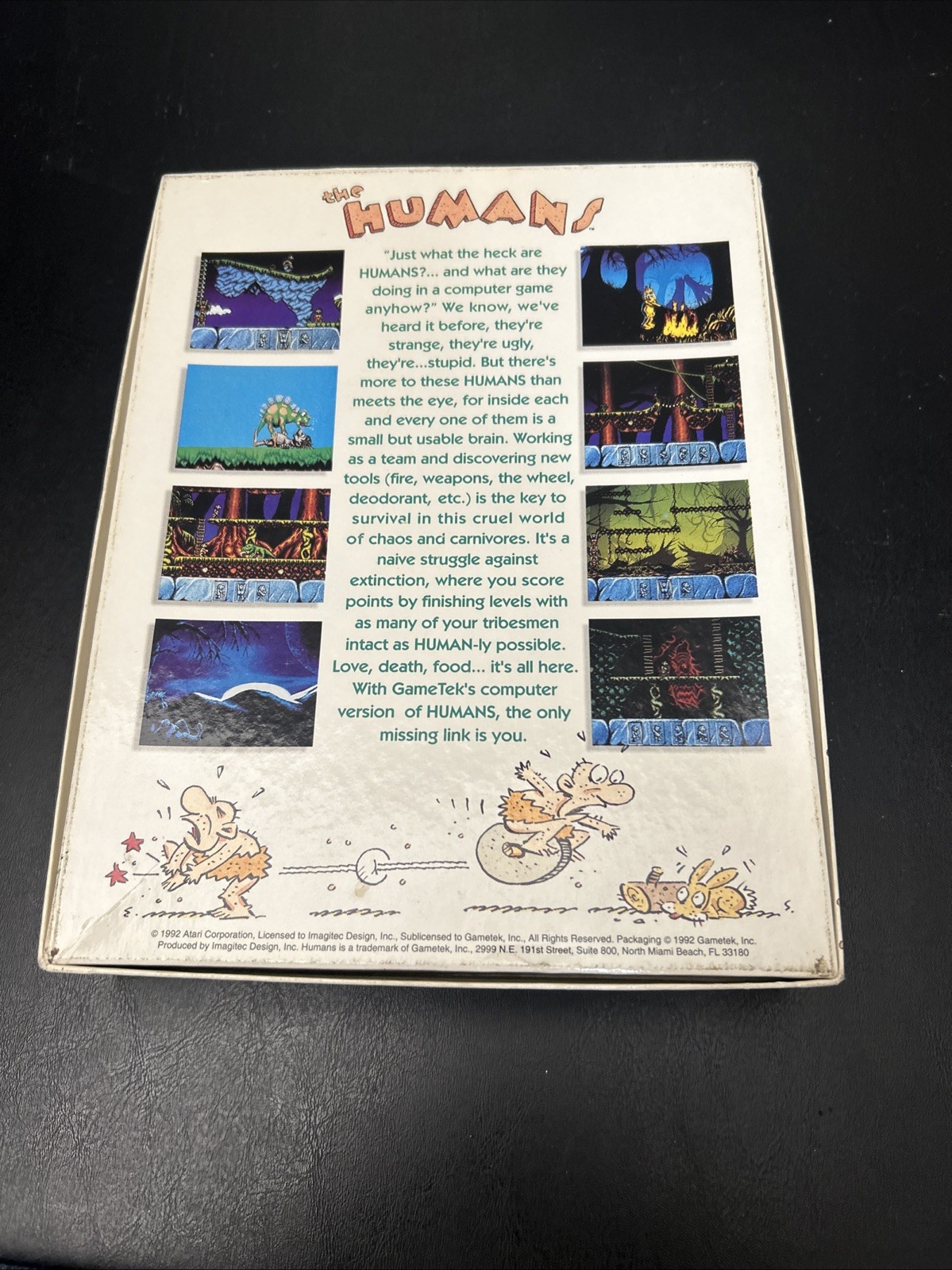 Humans (PC, 1992) – Vintage DOS Game – Untested – Rare Retro Puzzle Platformer