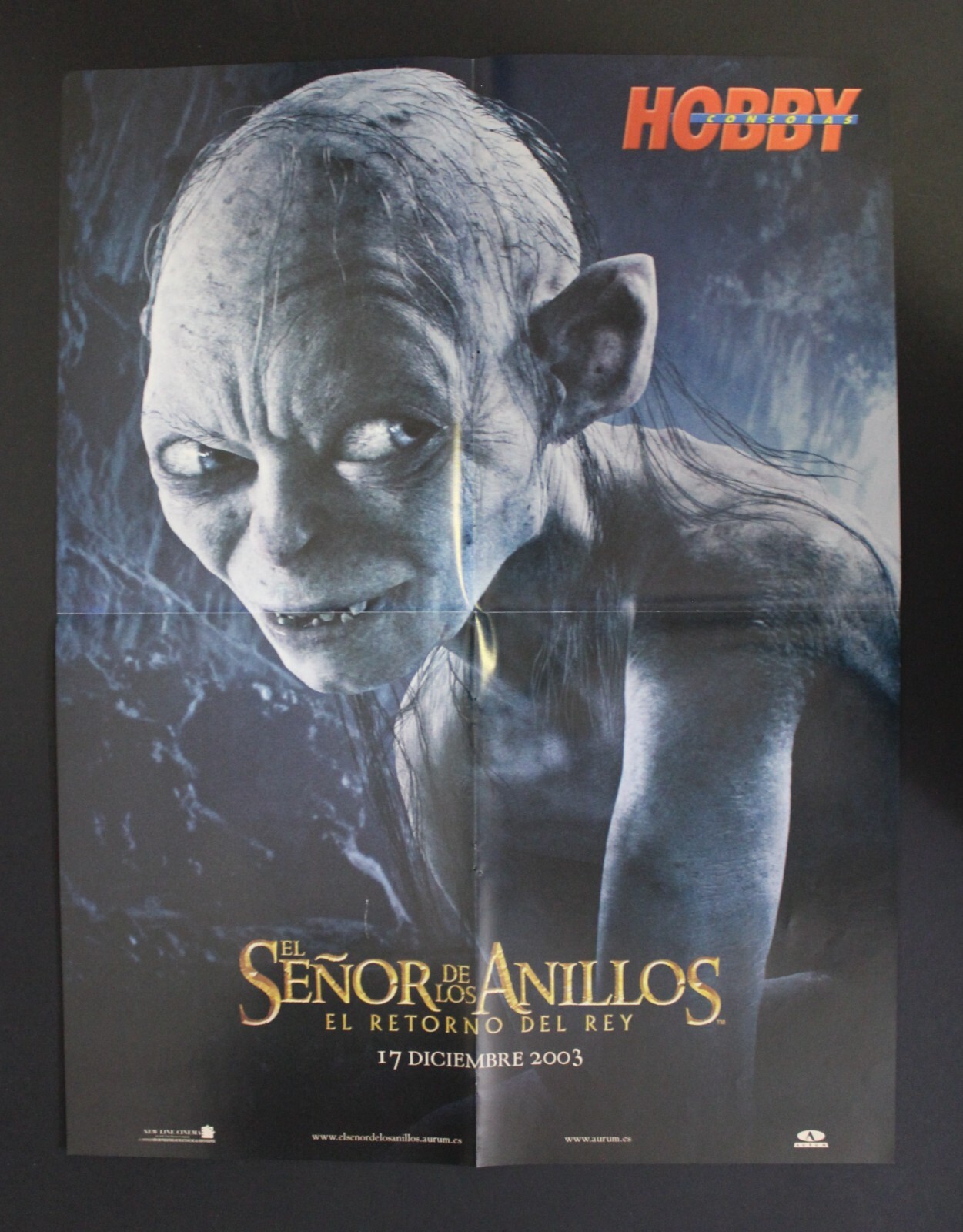 2003 LORD OF THE RINGS RETURN OF KING + GOLLUM Double-Sided Poster 22.4″ x 16.9″