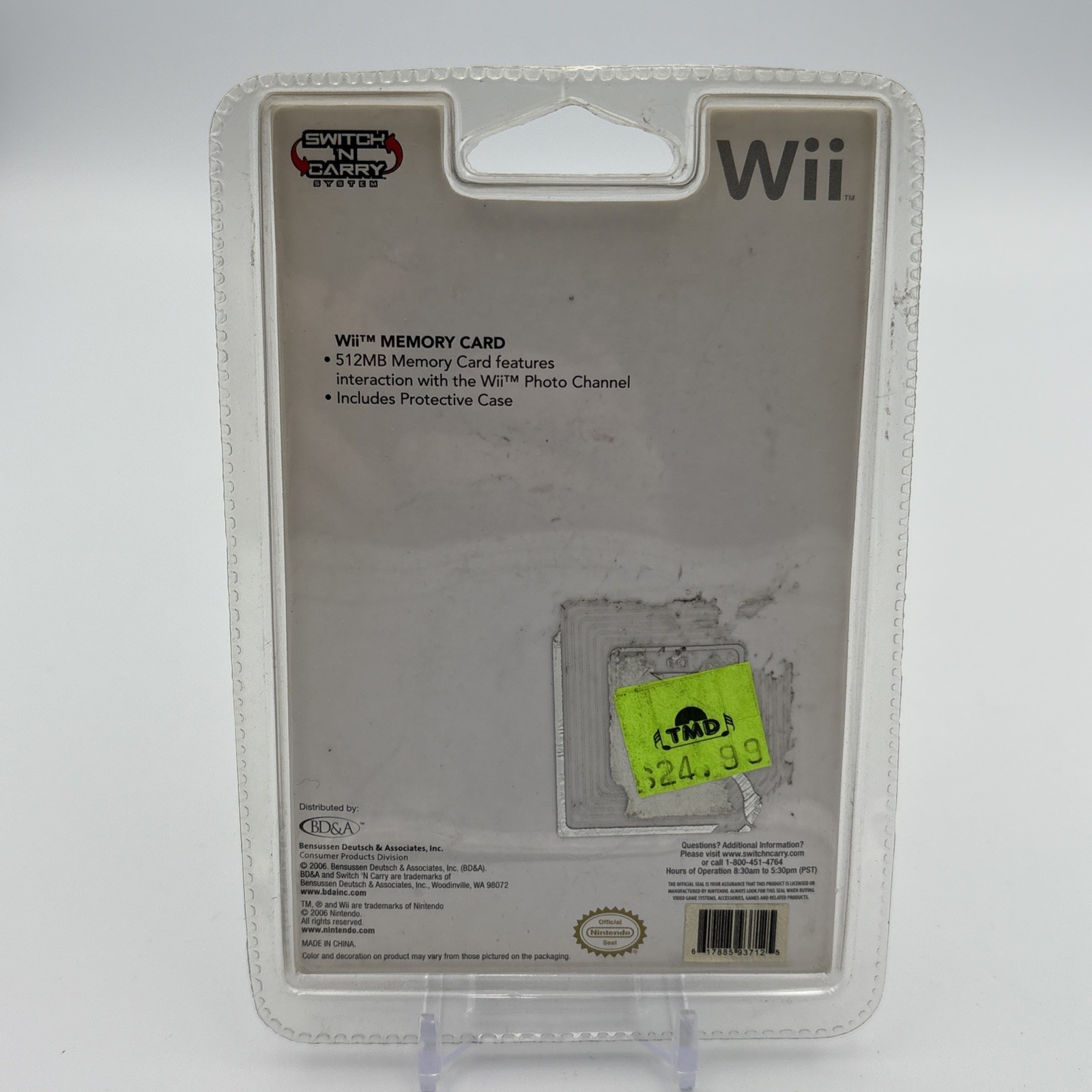 Genuine Wii Switch N Carry 512MB SD Expansion Card Licensed by Nintendo Sealed