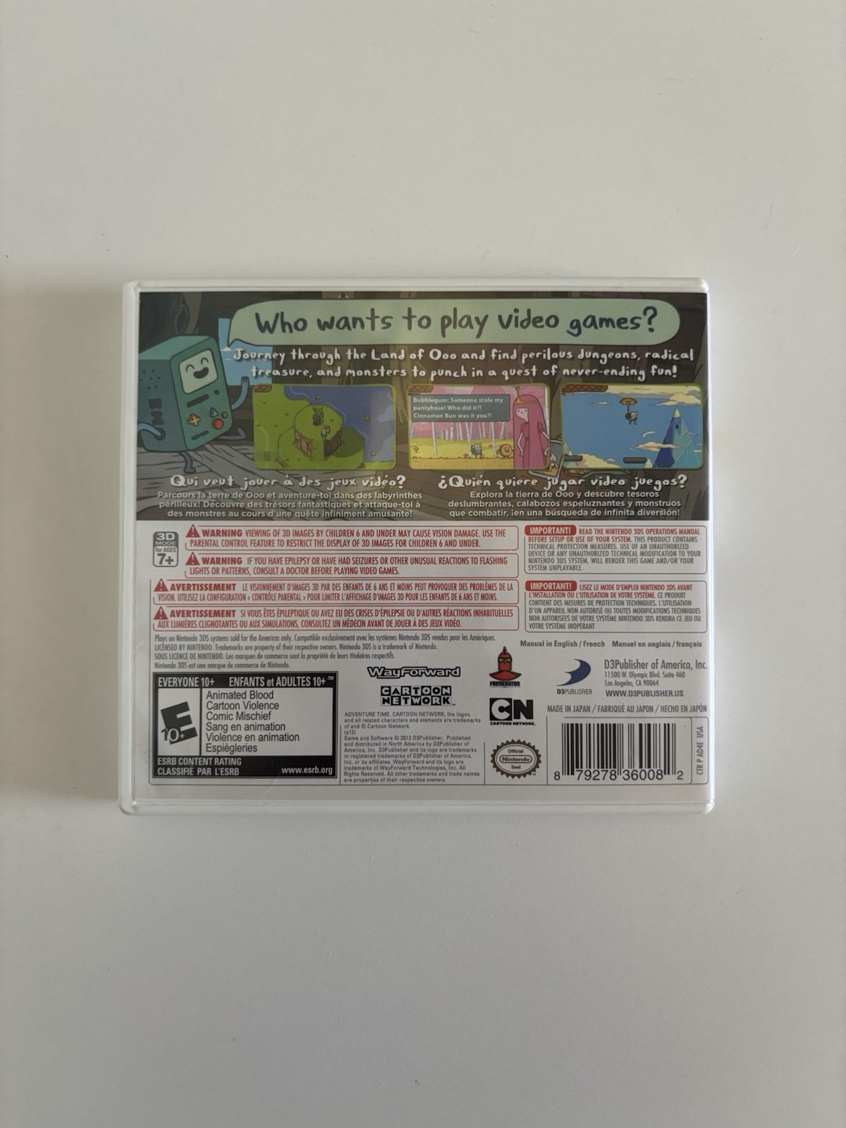 Adventure Time: Hey Ice King! Why’d You Steal Our Garbage?!! 3DS [TESTED]
