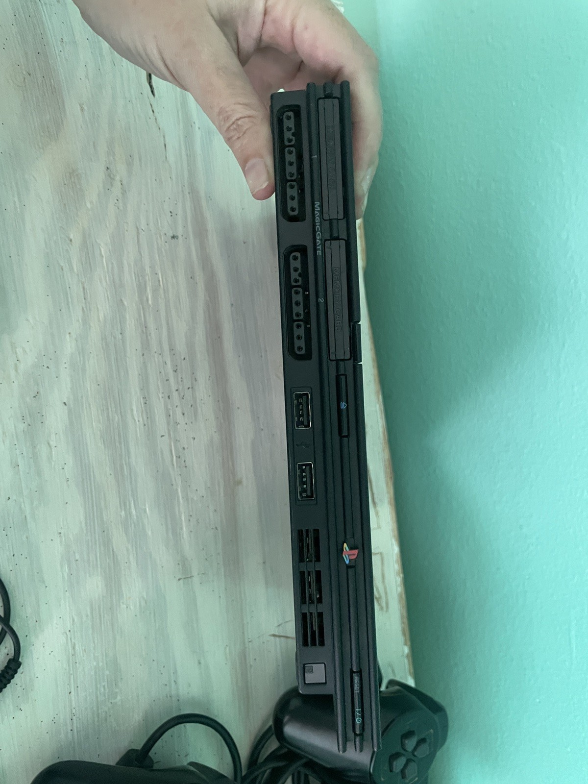 Sony PlayStation 2 PS2 Slim SCPH-77001 Console + 2 OEM Controllers + Memory Card