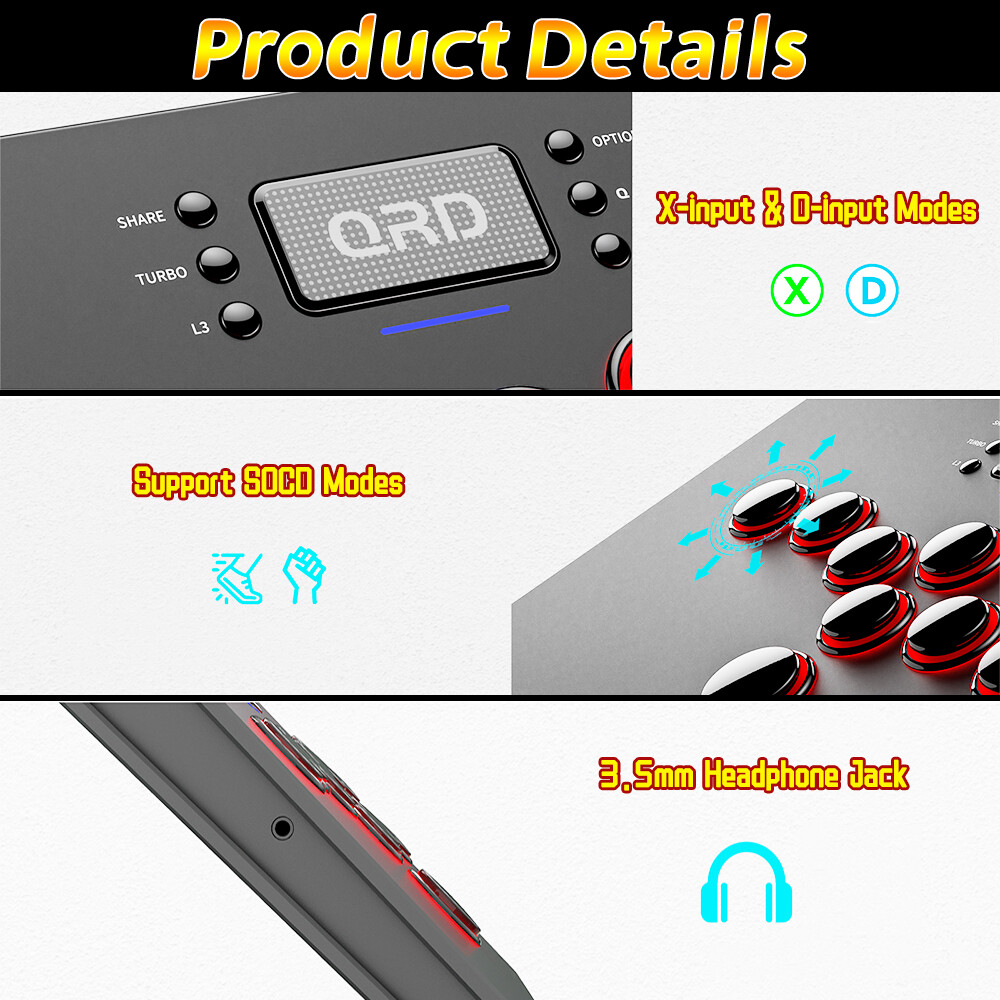 QRD S3 Leverless Controller & Converter f PS5 PS4 PS3 PC Switch OLED IOS Android