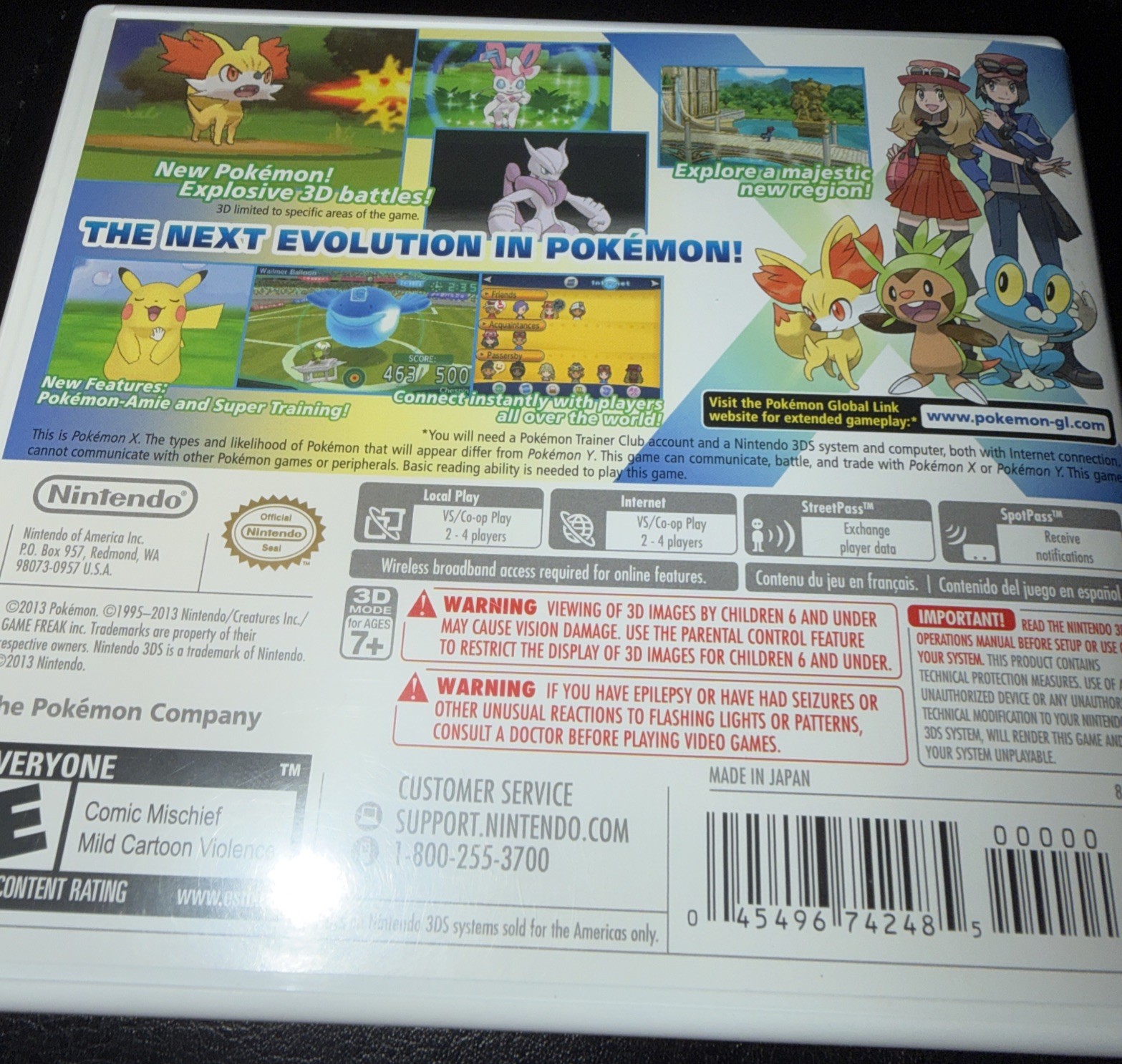 Pokemon X (Nintendo 3DS, 2013) Complete CIB