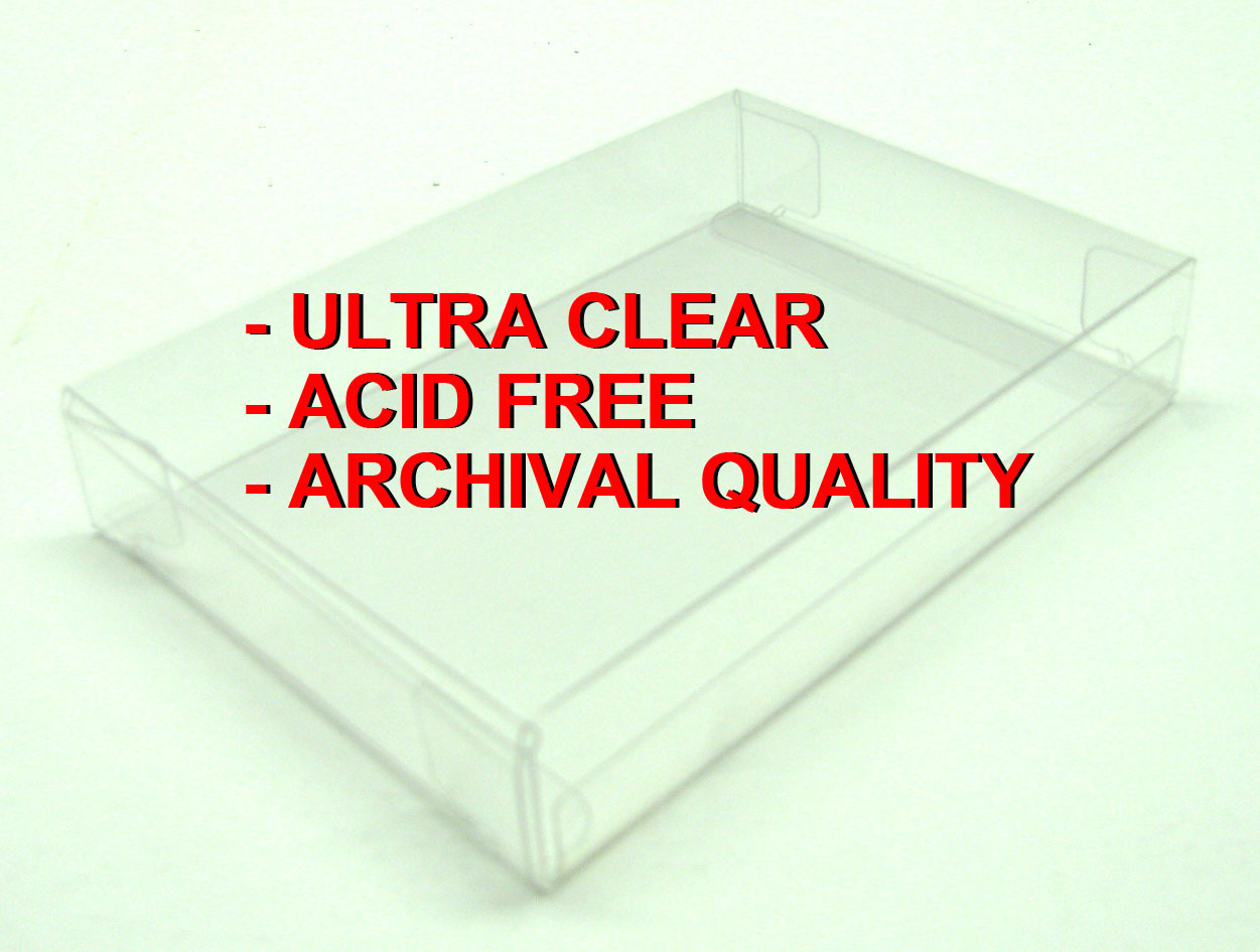 10x NINTENDO N64 GAME CARTRIDGE – CLEAR PLASTIC PROTECTIVE BOX PROTECTOR SLEEVE