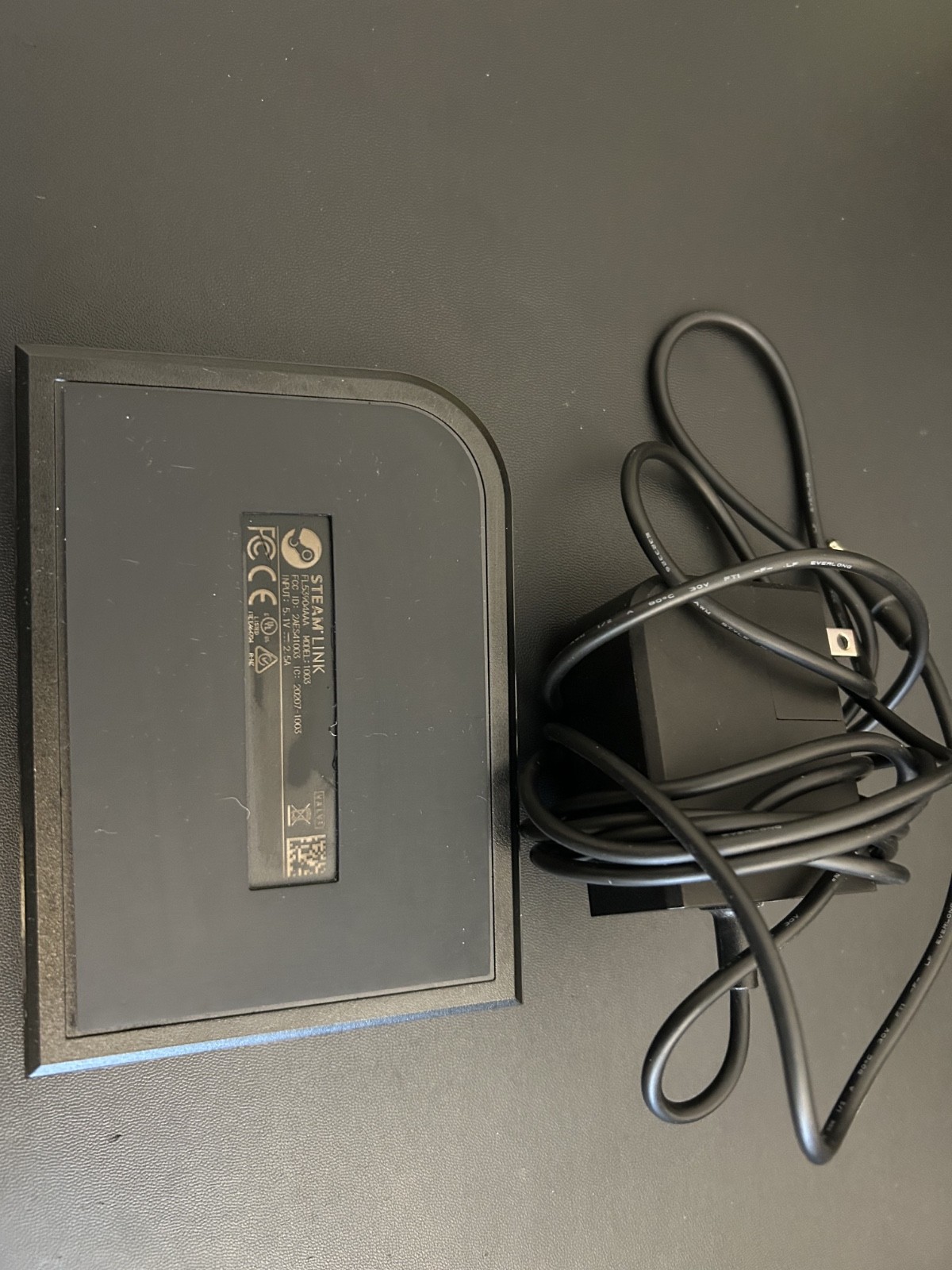 Valve Steam Link Streaming Device Model 1003 & Power Supply Tested Working