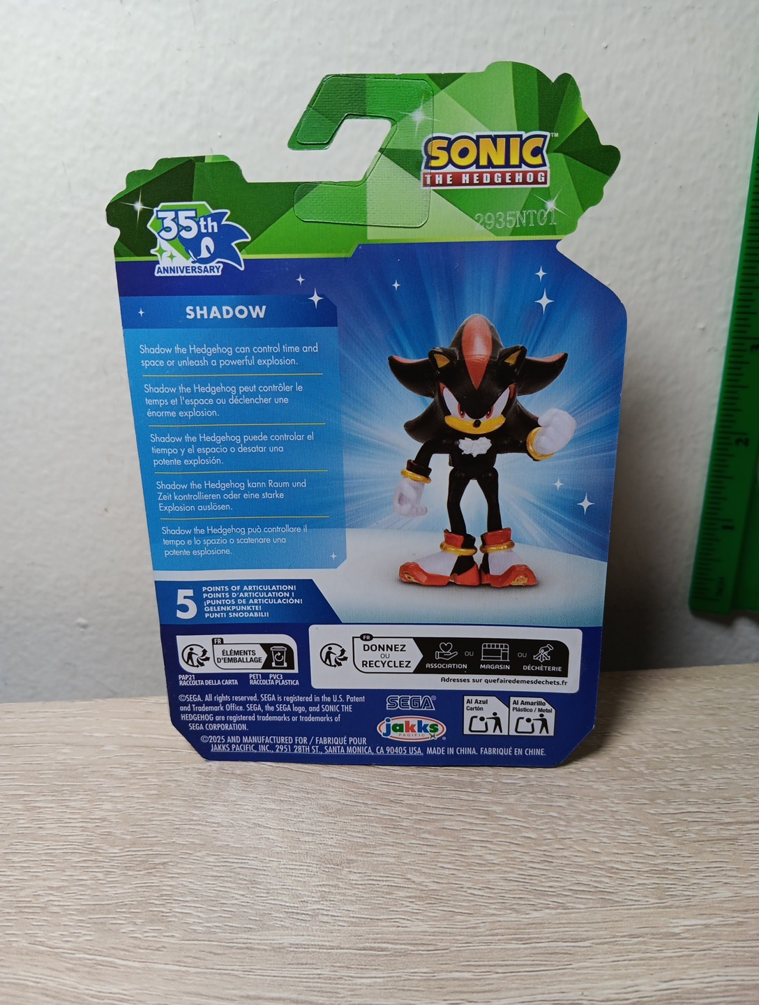 *FREE SHIP* 2.5″ SHADOW (Modern) 35TH Sonic the Hedgehog SEGA Jakks Pacific