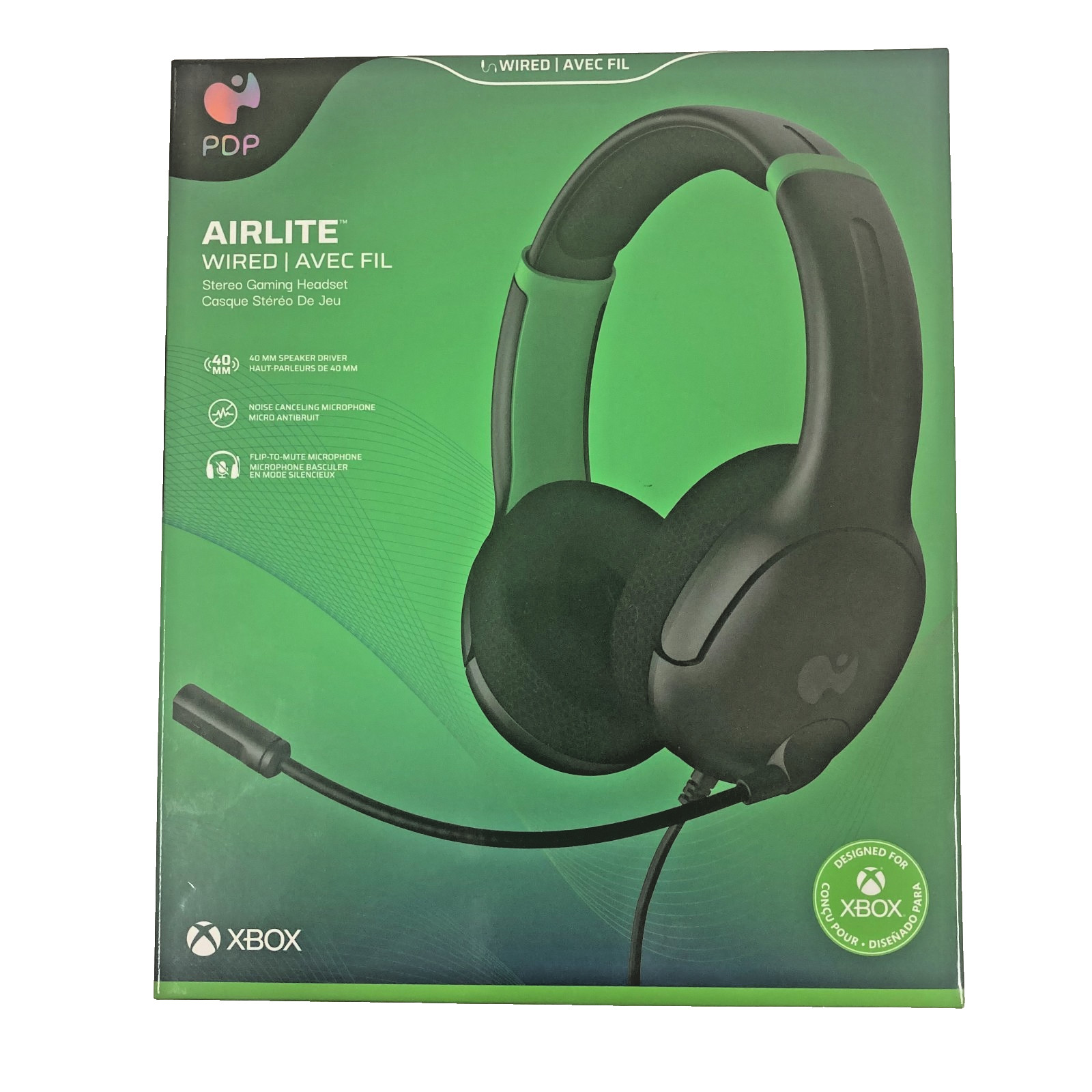PDP Gaming AIRLITE – Xbox Headset – Noise Cancelling Microphone Wired Headphones