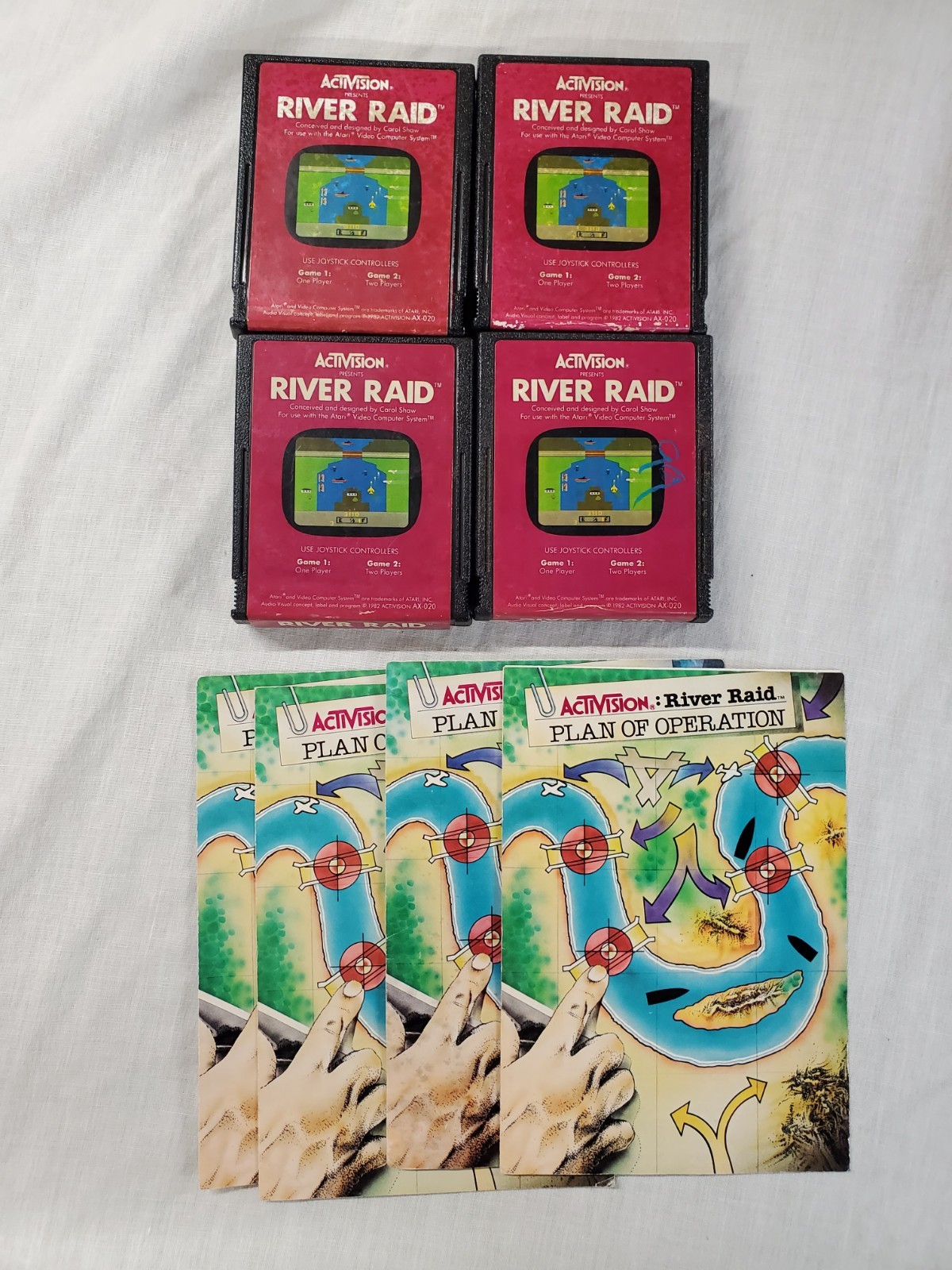 River Raid (Atari 2600, 1982) Cartridge & Manual