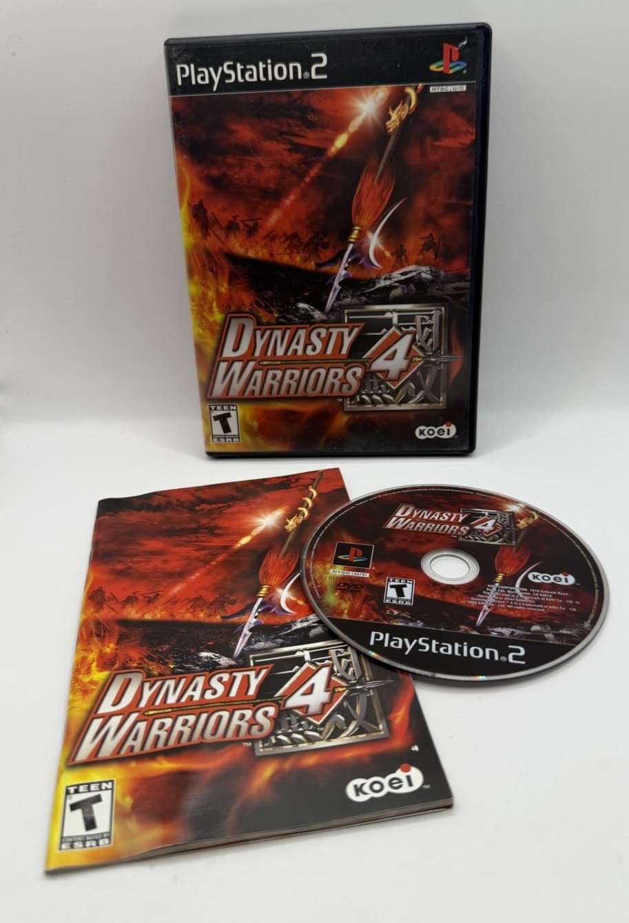 DYNASTY WARRIORS 4 CIB CASE MANUAL DISC W/ REG CARD Playstation 2 PS2 TESTED