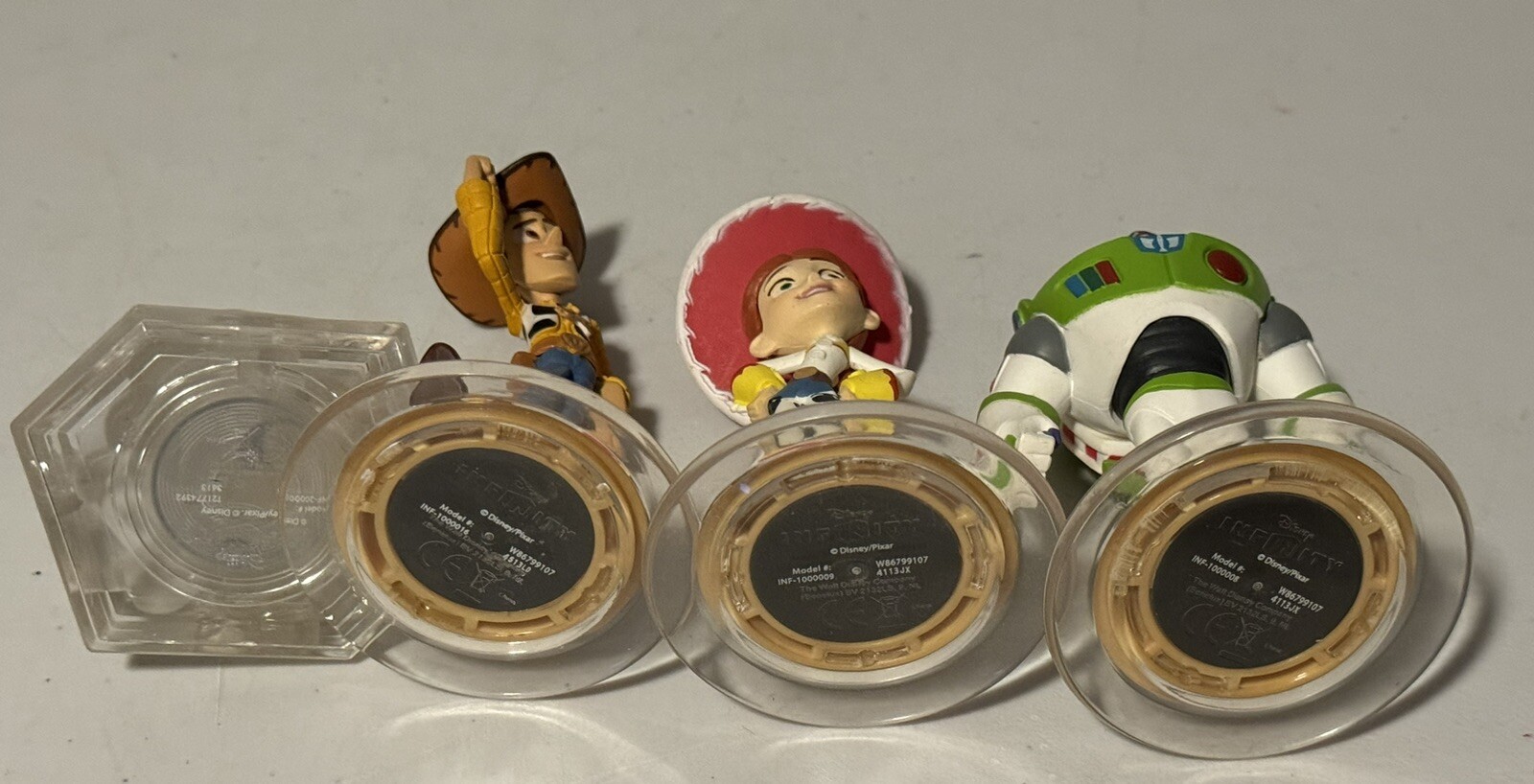 Disney Infinity Toy Story Lot of 4 Woody Jessie Buzz Lightyear & Spaceship