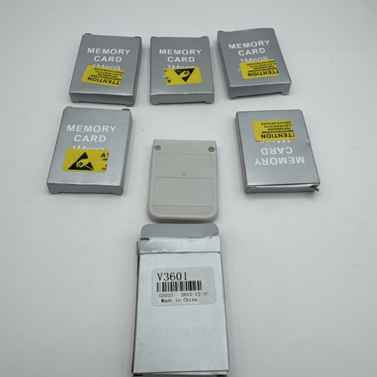 X6 Vintage Generic Sony Playstation 1 Performance 1MB 15x Memory Card