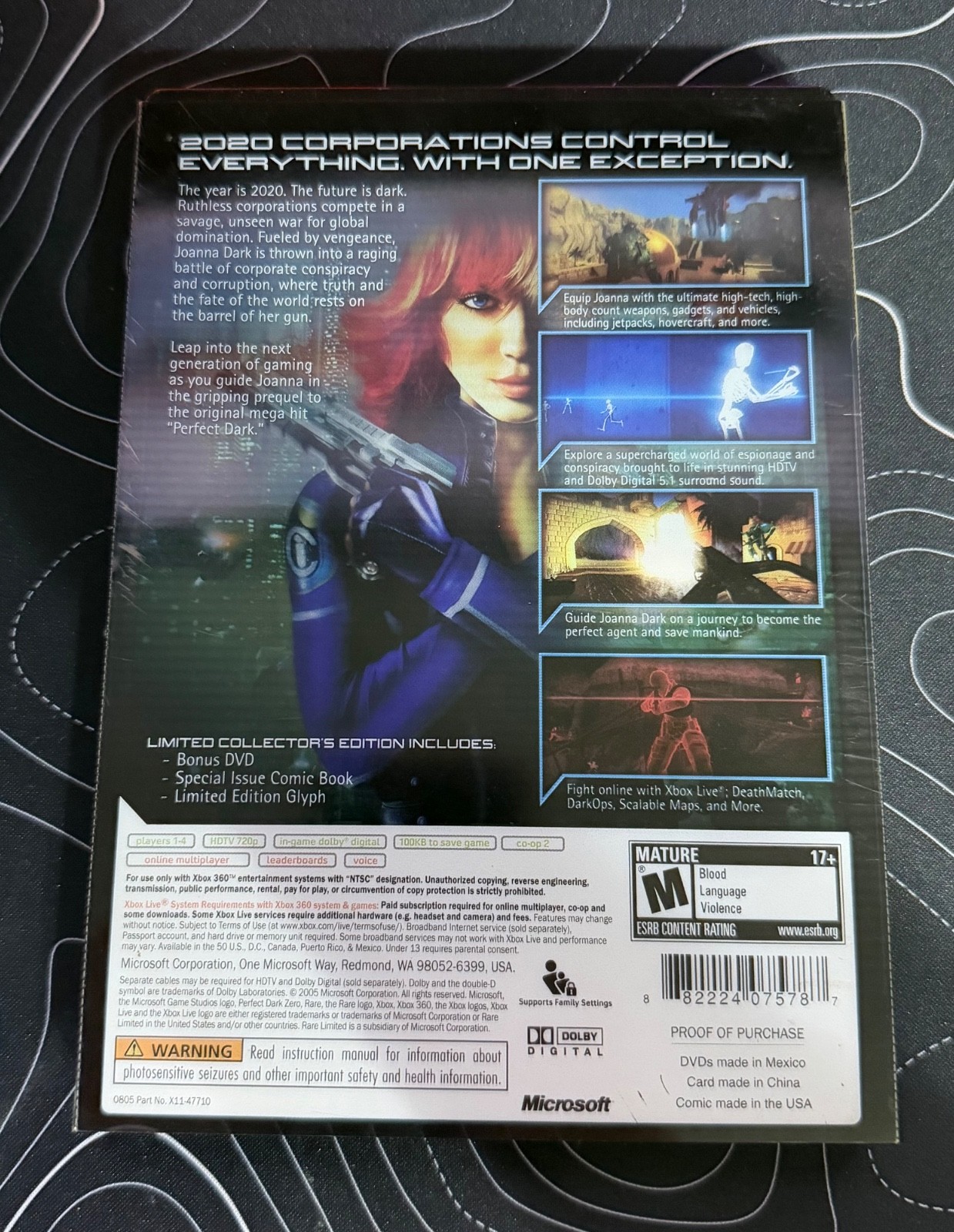 Perfect Dark Zero –Limited Collector’s Edition (Microsoft Xbox 360, 2005)