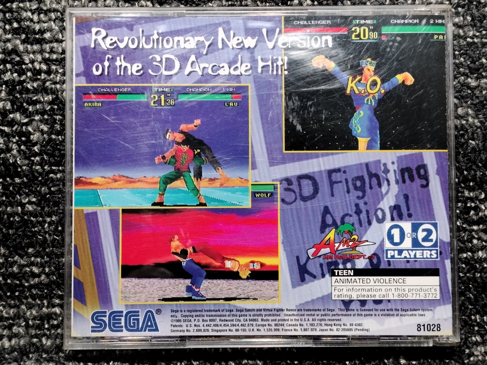 Virtua Fighter Remix (Sega Saturn) Complete CIB – Not for resale – small case