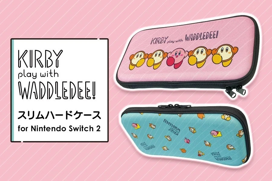 Nintendo Switch 2 Slim Hard Case Kirby play with Waddle Dee Keys Factory Japan