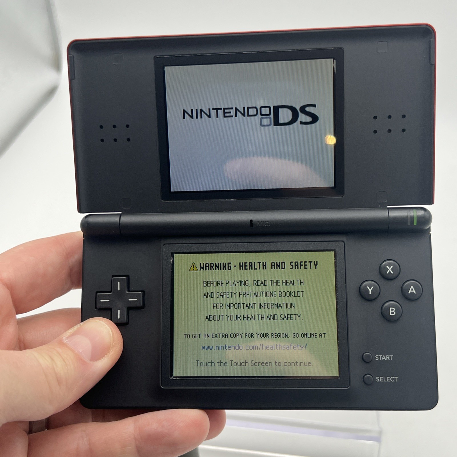 Nintendo DS Lite USG-001 Handheld Console W/ Stylus & Case (Black/Red) – Tested