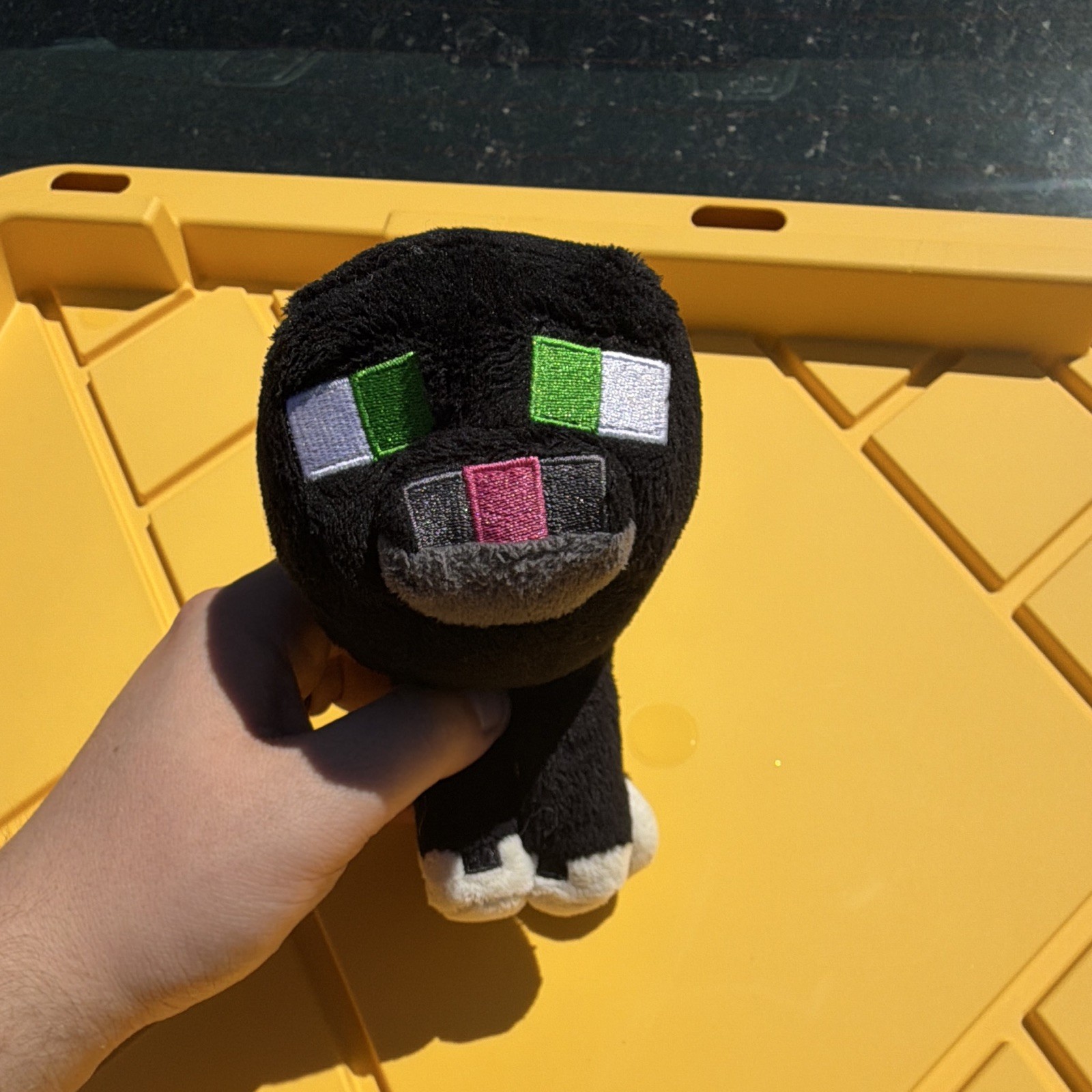 Mojang Minecraft Cat Plush Stuffed Animal Toy Black & White, 2018 Minecraft