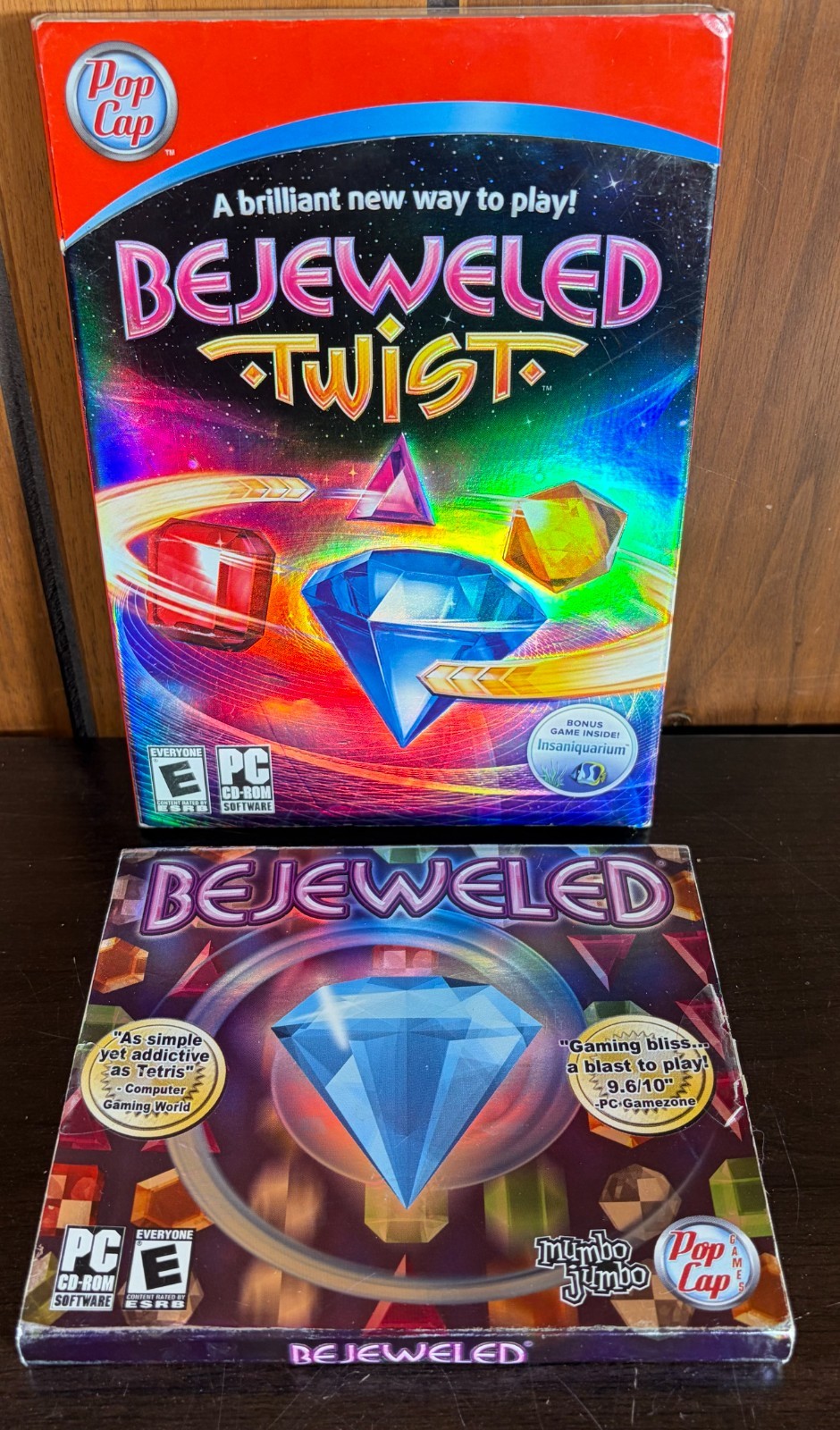 Bejeweled Twist PopCap Puzzle Game (2008 PC CD-ROM Windows) & Bejeweled 2 Games