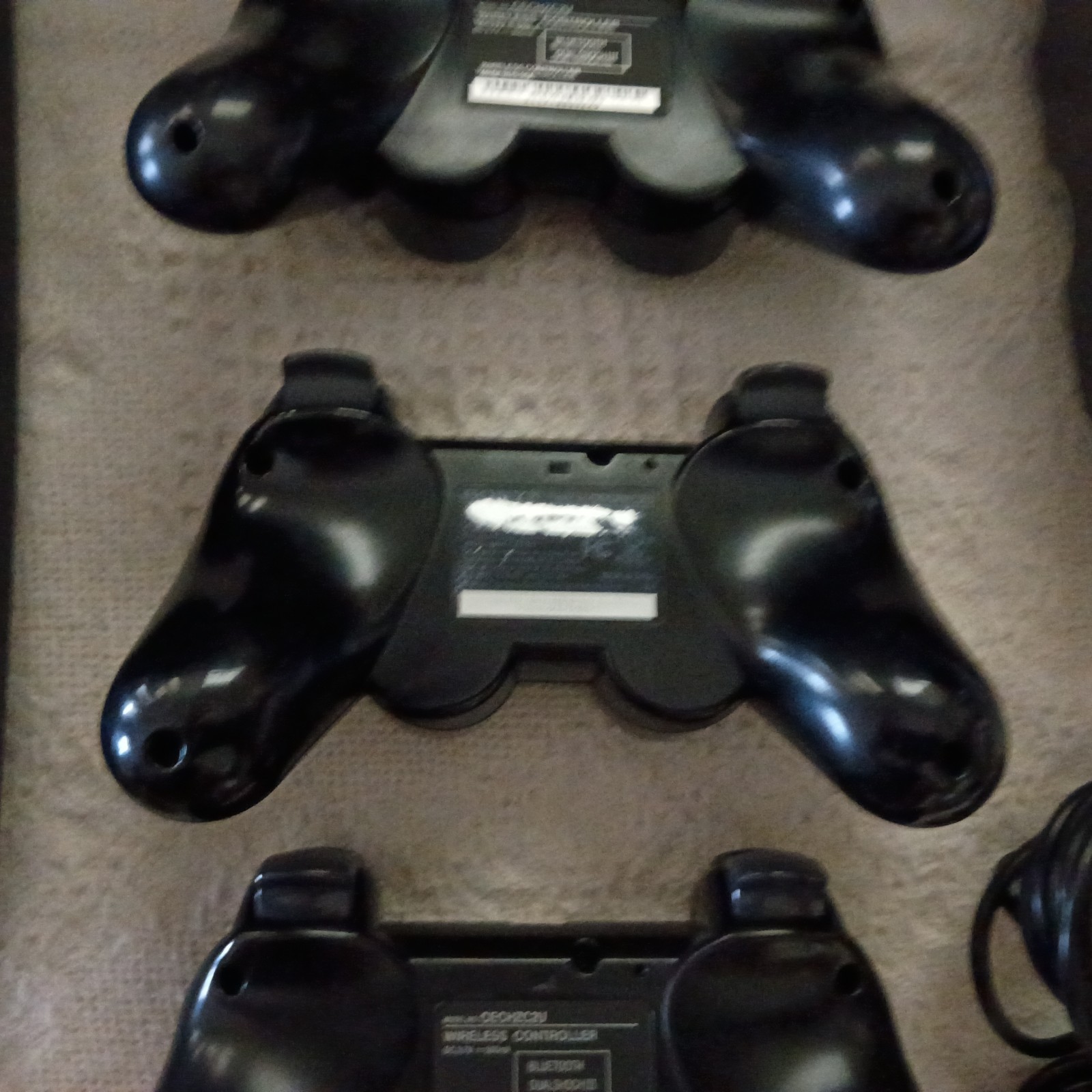 Sony PS3 PlayStation 3 Slim 120GB Black w/ 4 DualShock 3 Controllers
