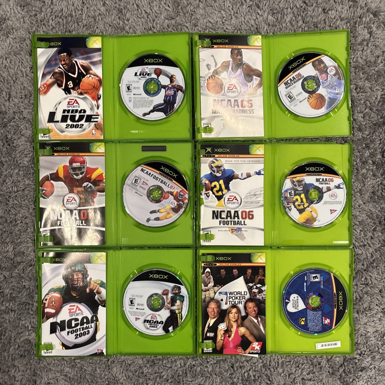 Lot of 15 Original XBOX Mixed Game Sports & Casino Bundle – Complete – Untested