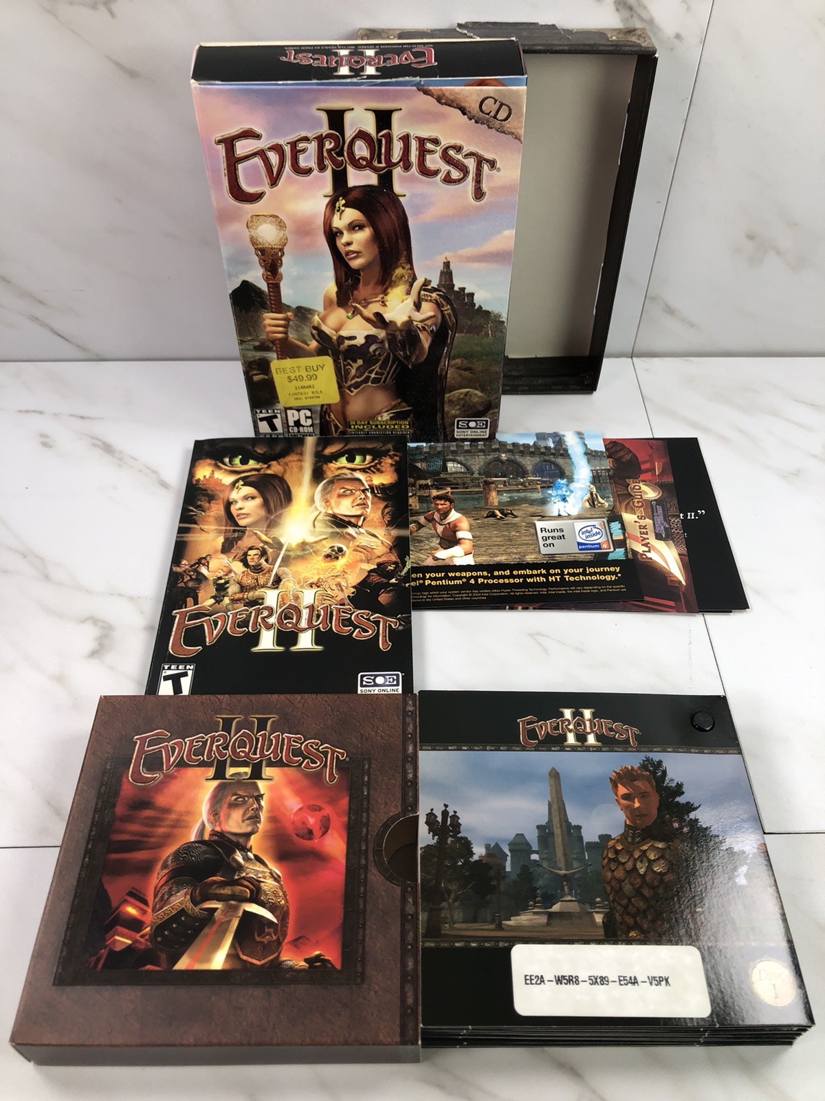 EverQuest II 2004 Sony PC ~ DVD-ROM & CD-ROM ~ Lot of 2