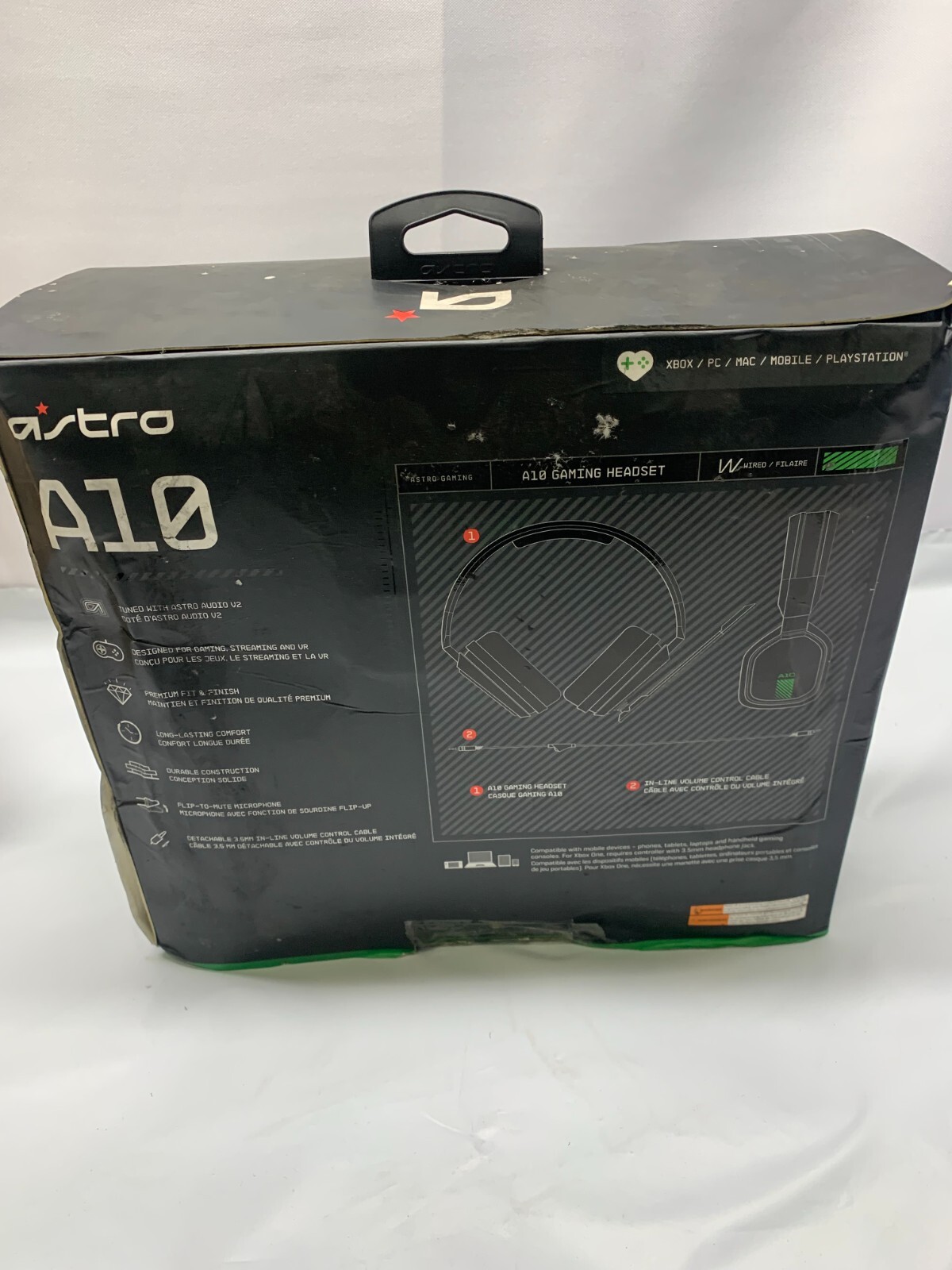 Astro A10 Wired Stereo Gaming Headset – Green/black* New-Box Damage*