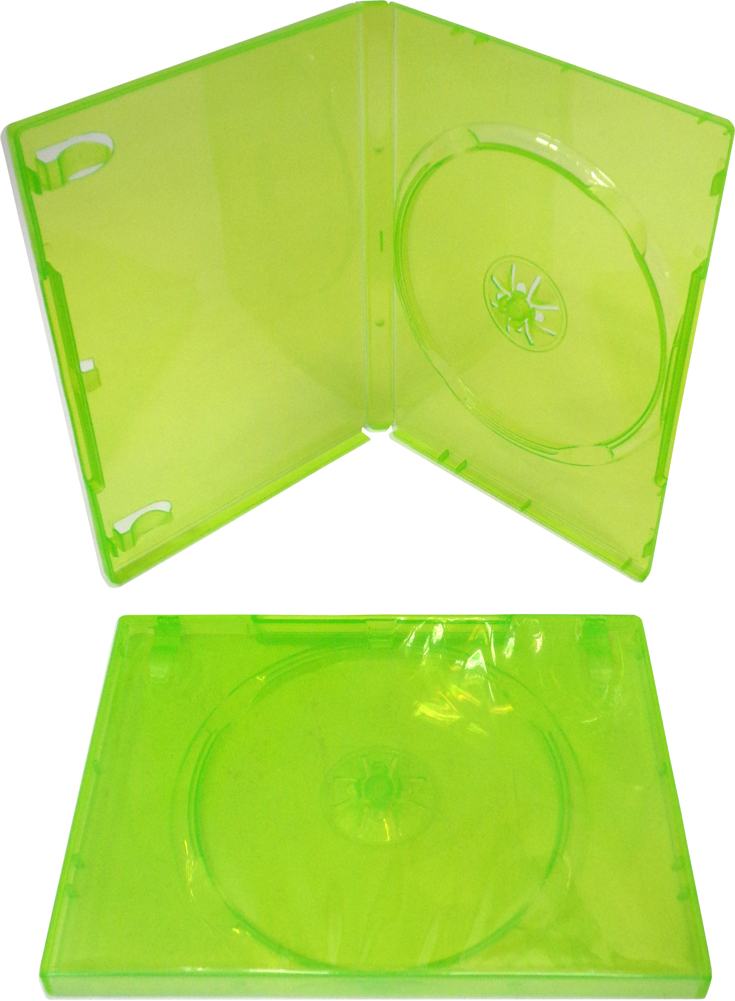 (100) Xbox 360 Translucent GREEN Empty Game Boxes Cases X-Box Disc #VGBR14XBOX