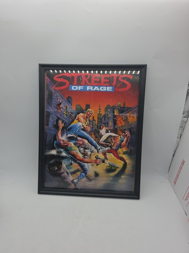 Streets of Rage Video Game Original Poster 11×15 Framed In Glass Sega Genesis
