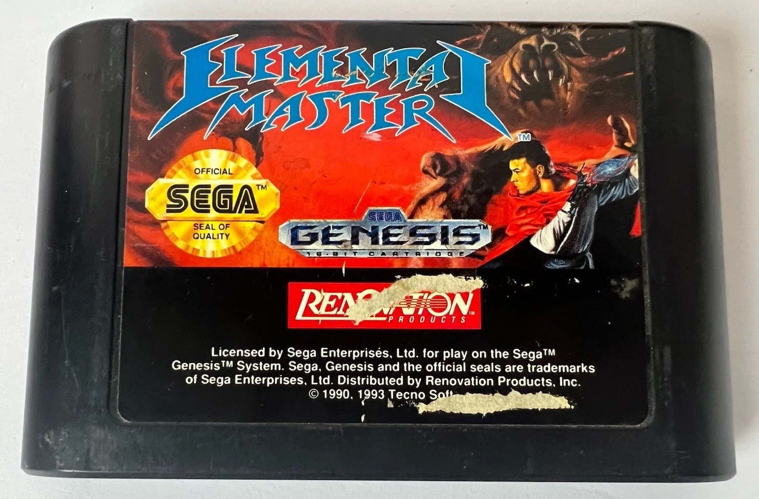 Elemental Master (Sega Genesis, 1993) Renovation Shooter – Tested And Working