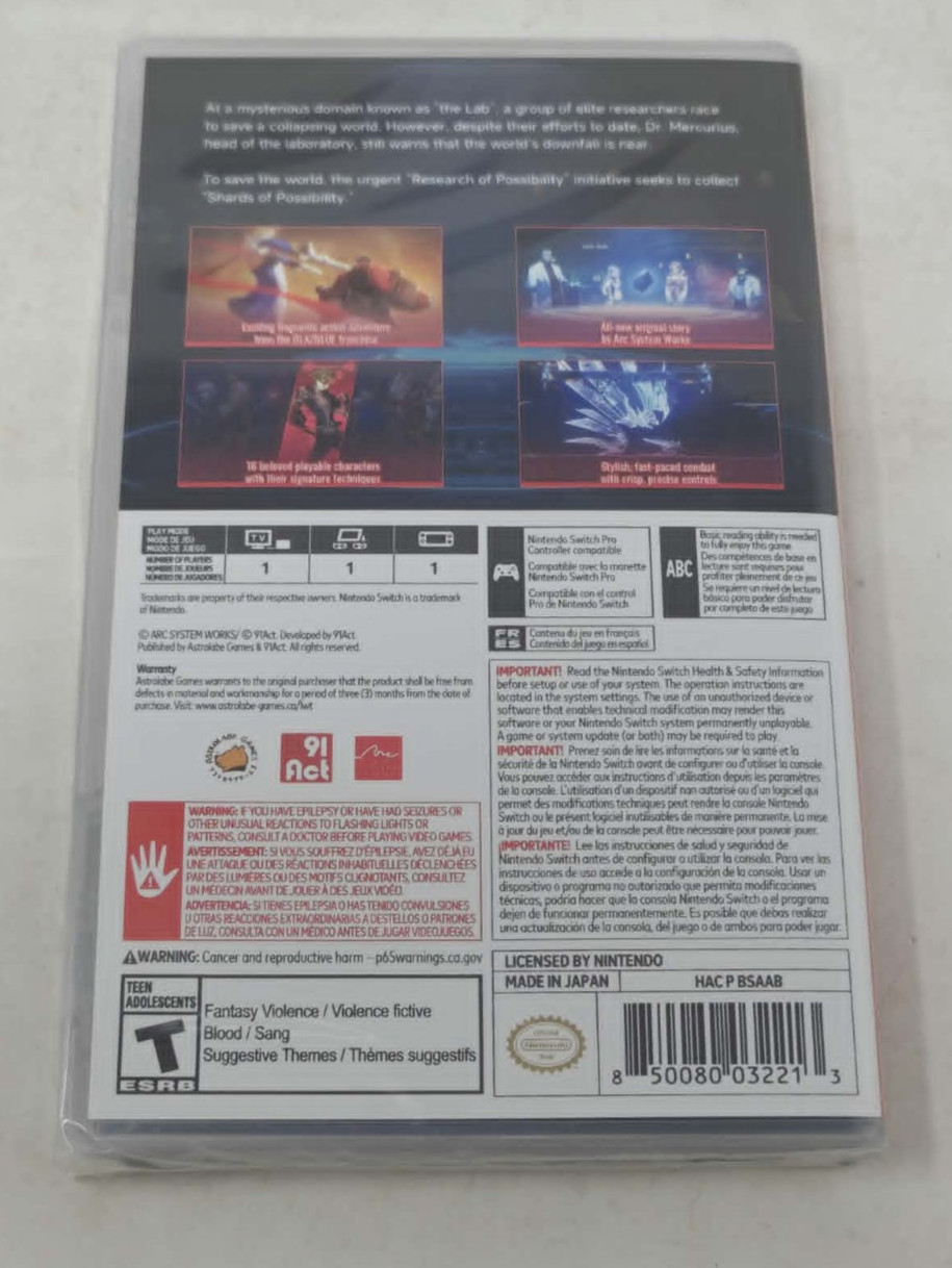 SW Blazblue Entropy Effect X: Deluxe Edition *NEW*F/S*