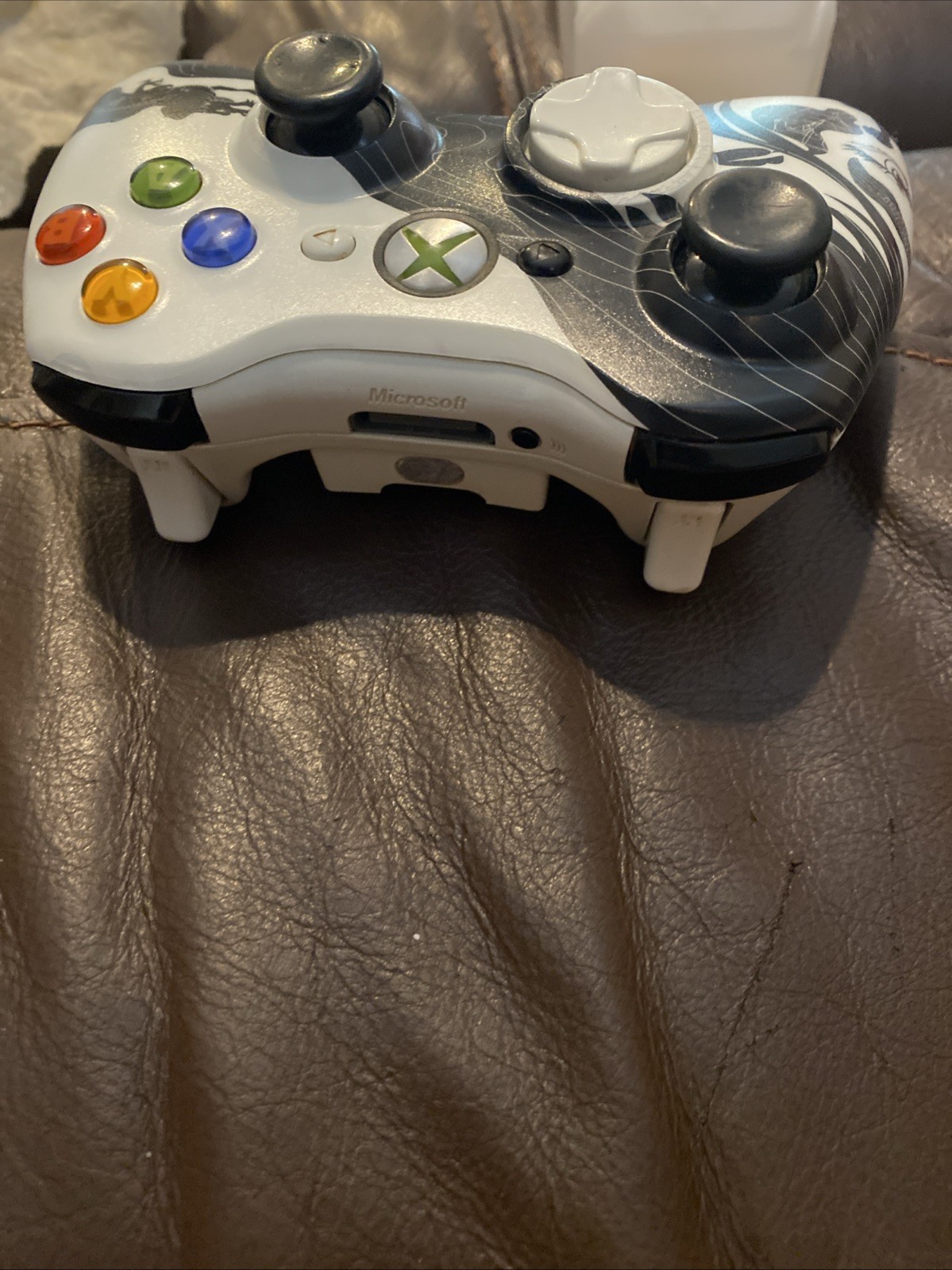 Microsoft Xbox 360 Limited Dragon Age Black And White Controller TESTED READ