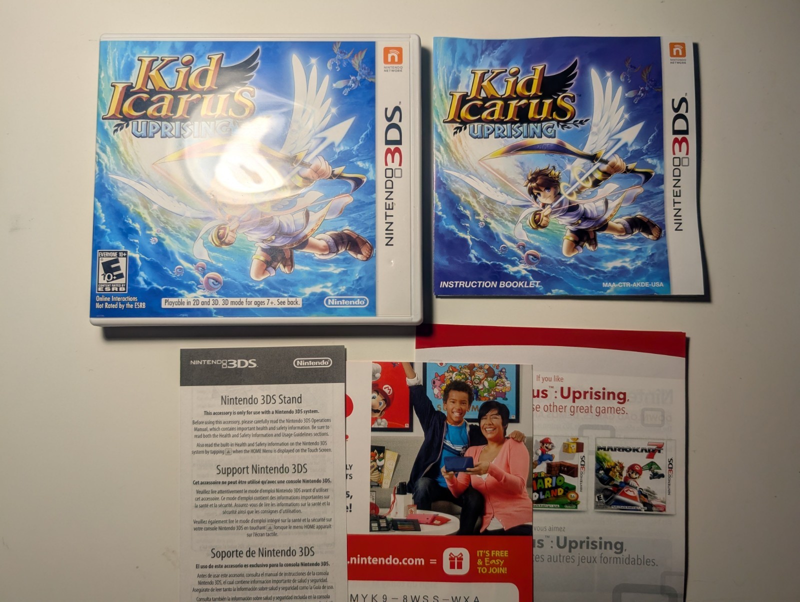Kid Icarus Uprising (Nintendo 3DS, 2012) CIB – Working, No Cards