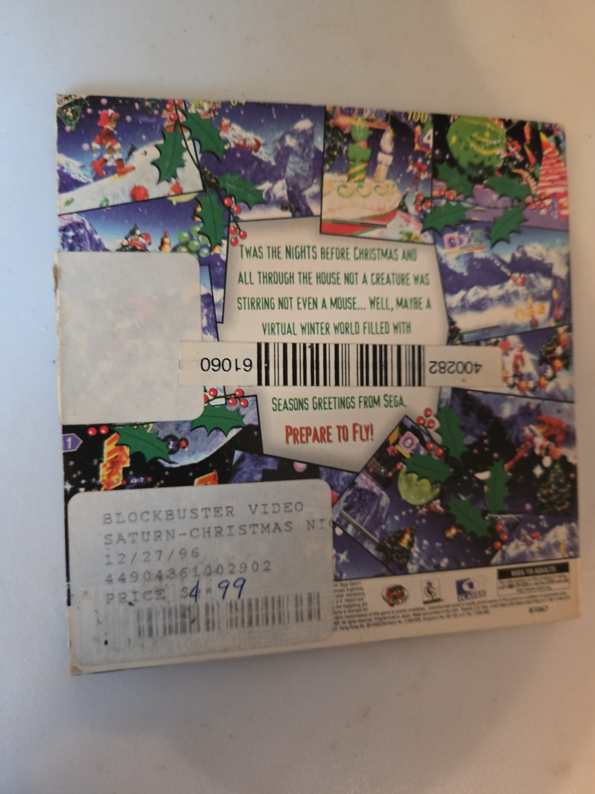 Christmas Nights Into Dreams Sega Saturn, 1996 Sampler Disc US Vers. See Pics