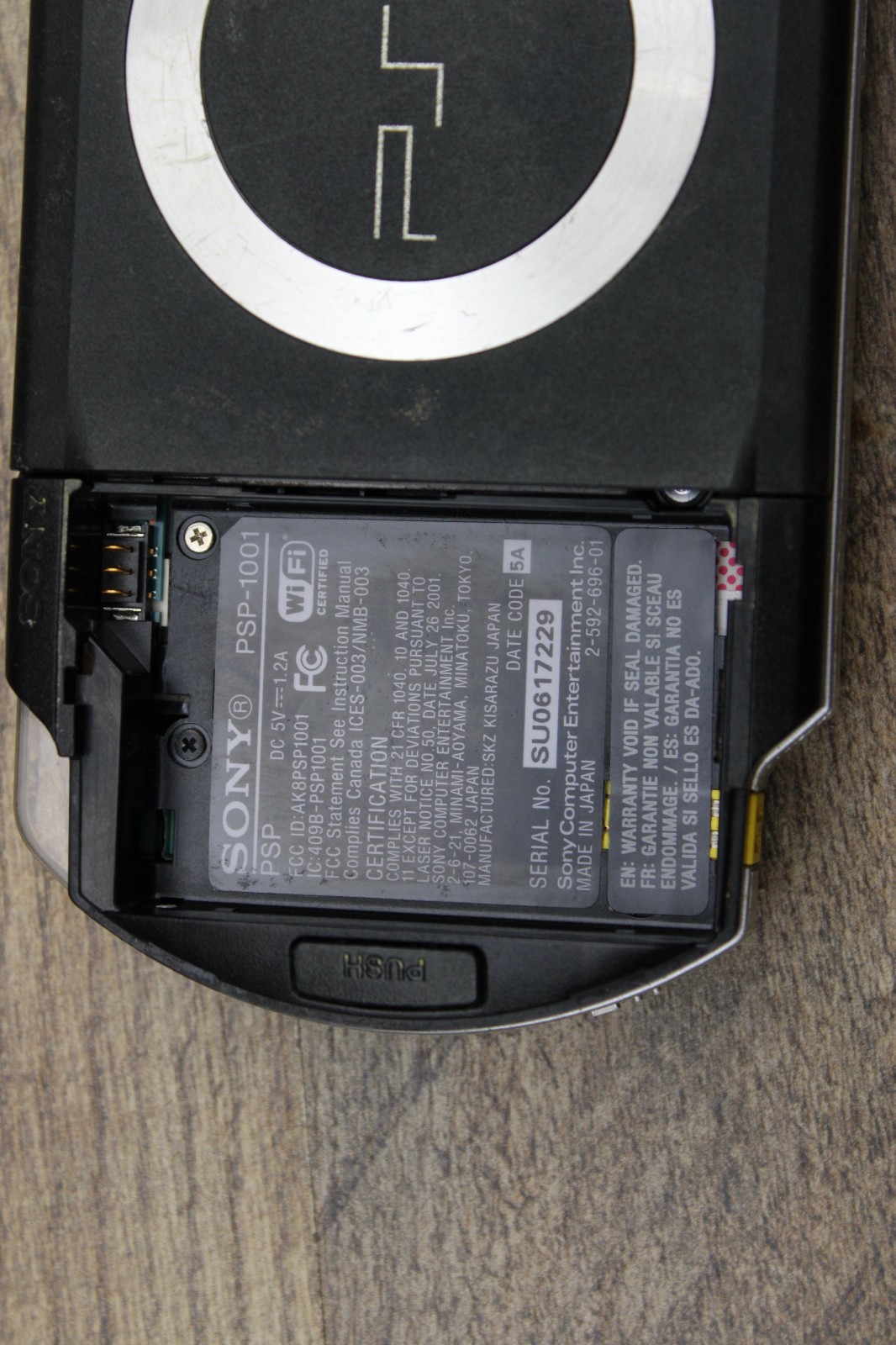Sony PSP-1001 PlayStation Portable Console Black -As Is No Battery Or Charger