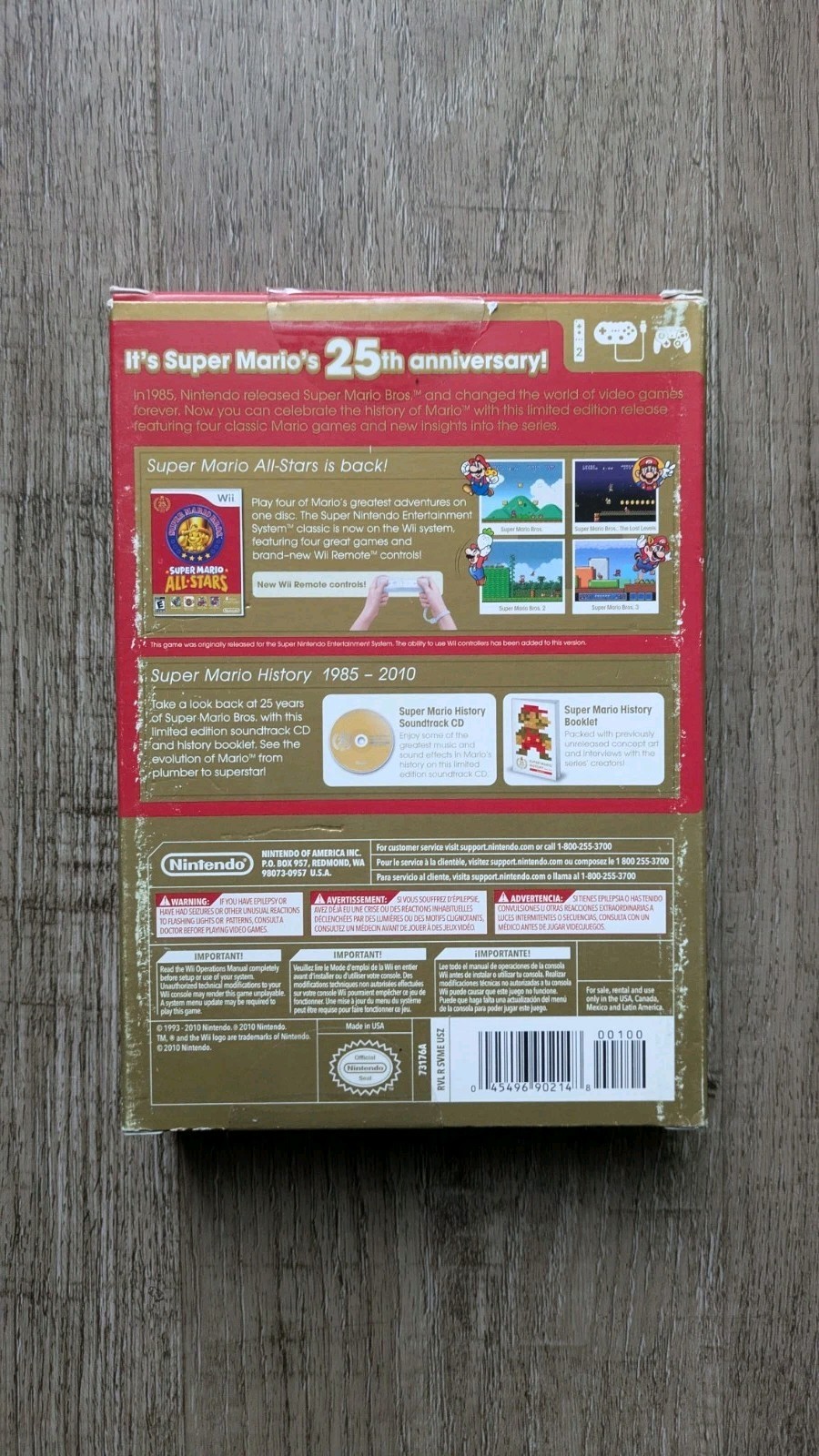 Super Mario All Stars Limited Edition Nintendo Wii. Case And Sealed Soundtrack