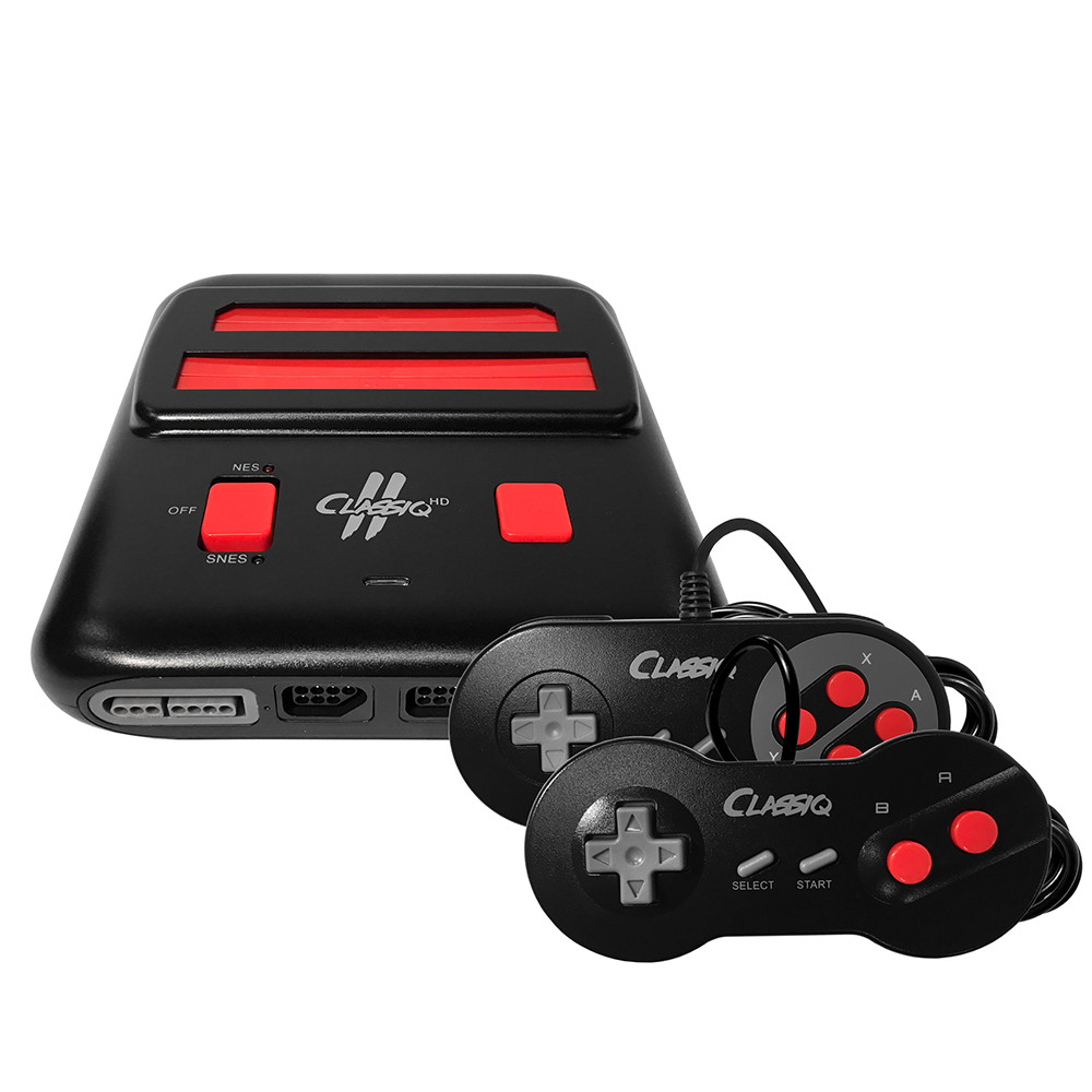 Classiq 2 HD 720p Twin Video Game System Black/Red for SNES/NES *OLD SKOOL*