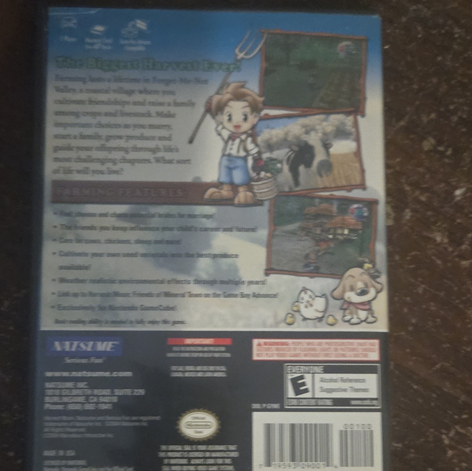 Natsume Harvest Moon: A Wonderful Life Nintendo GameCube 2004 Manual Included