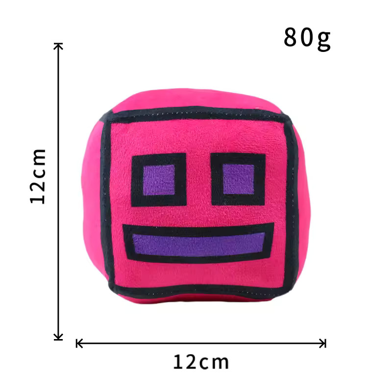 12CM Geometry Dash Plush Toy Soft And Cuddly Game Plush Doll Kids Birthday Gifts