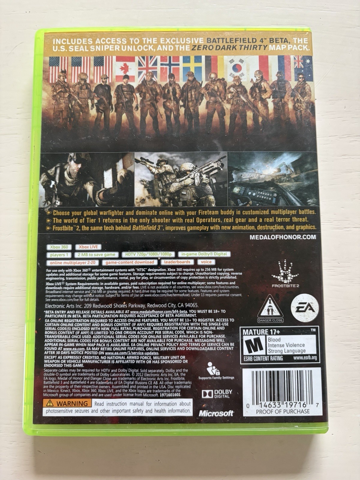 Medal of Honor Warfighter Limited Edition Xbox 360 CIB