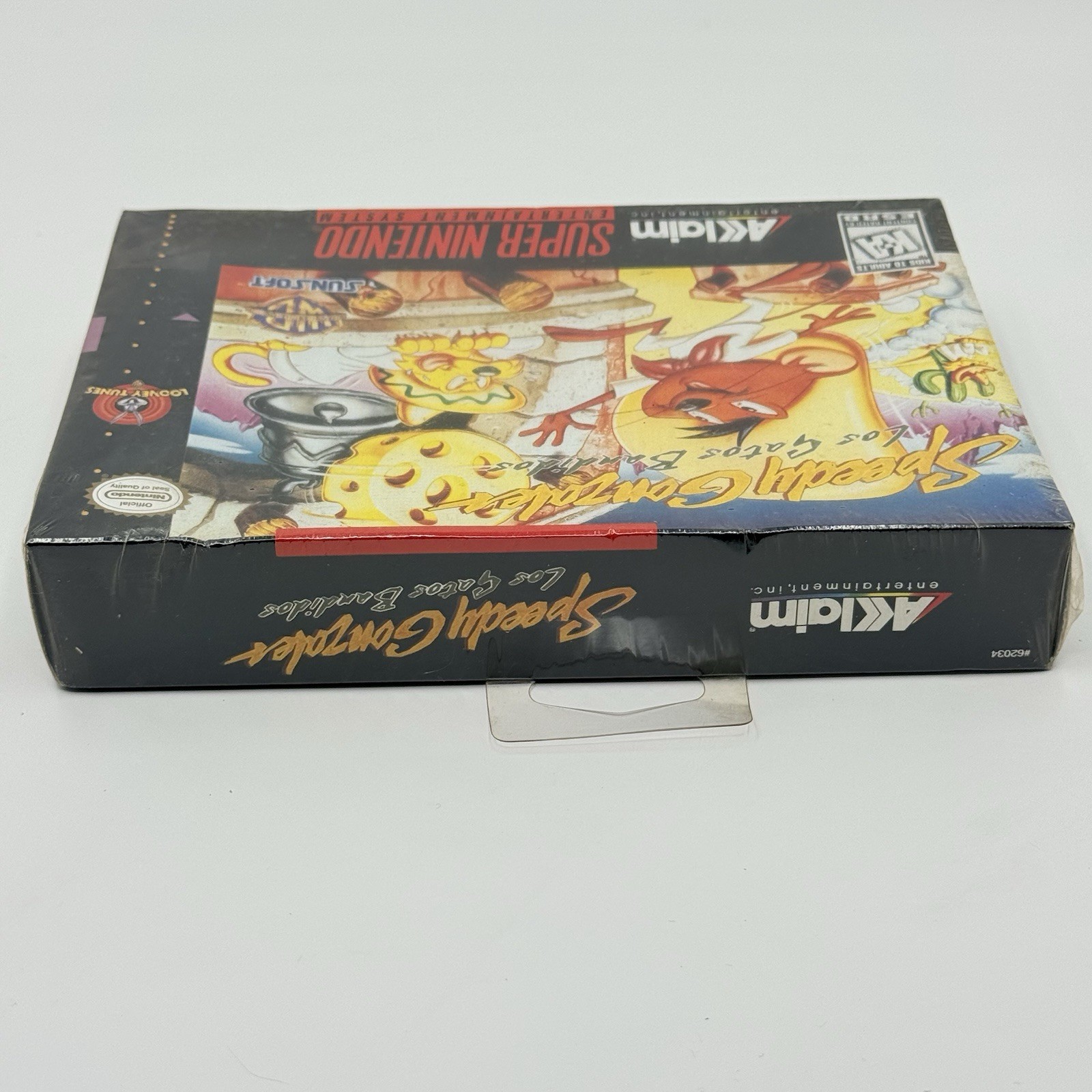 Speedy Gonzales Los Gatos Bandidos SNES Factory Sealed Hang Tab Mexico