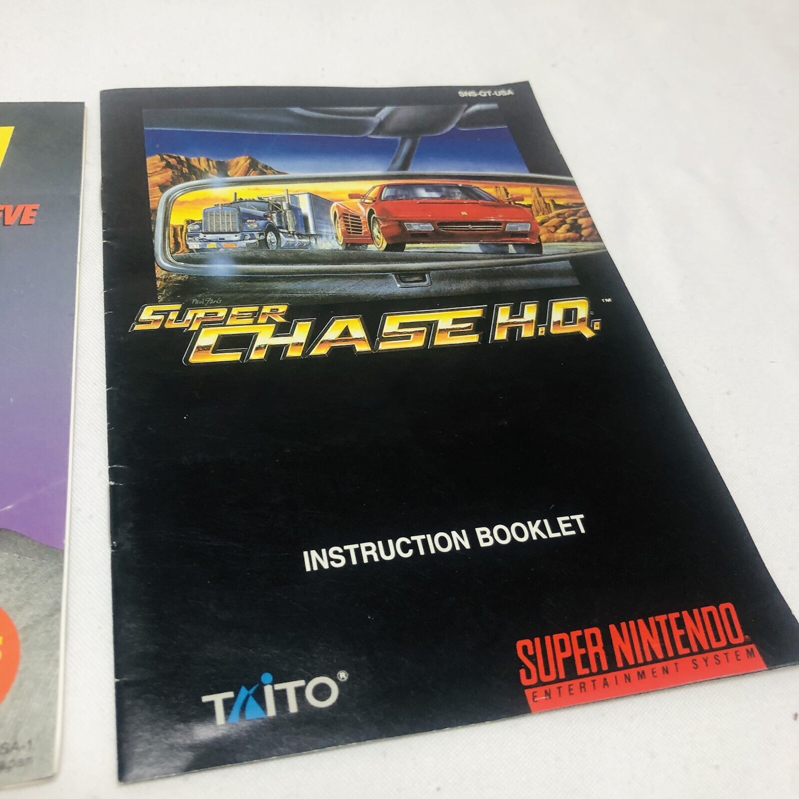 Super Chase HQ H.Q. Nintendo SNES Complete CIB Rare Cart Box + Manuals