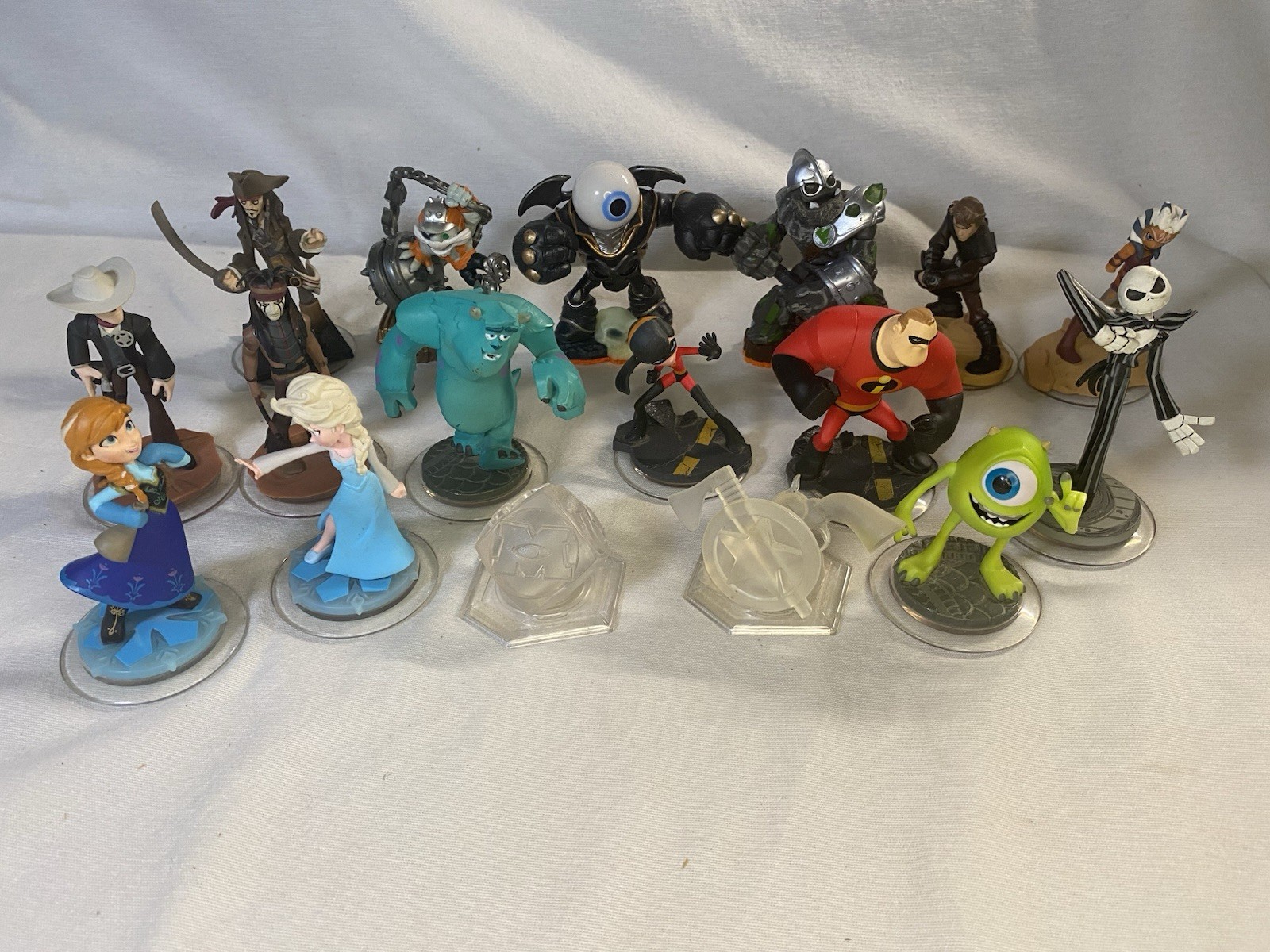 Disney Infinity Figure Lot – Jack Skellington, Incredibles, Frozen, Star Wars +