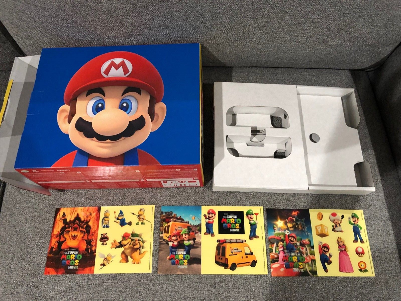 Nintendo switch Mario movie choose one game bundle box sticker and inserts only.