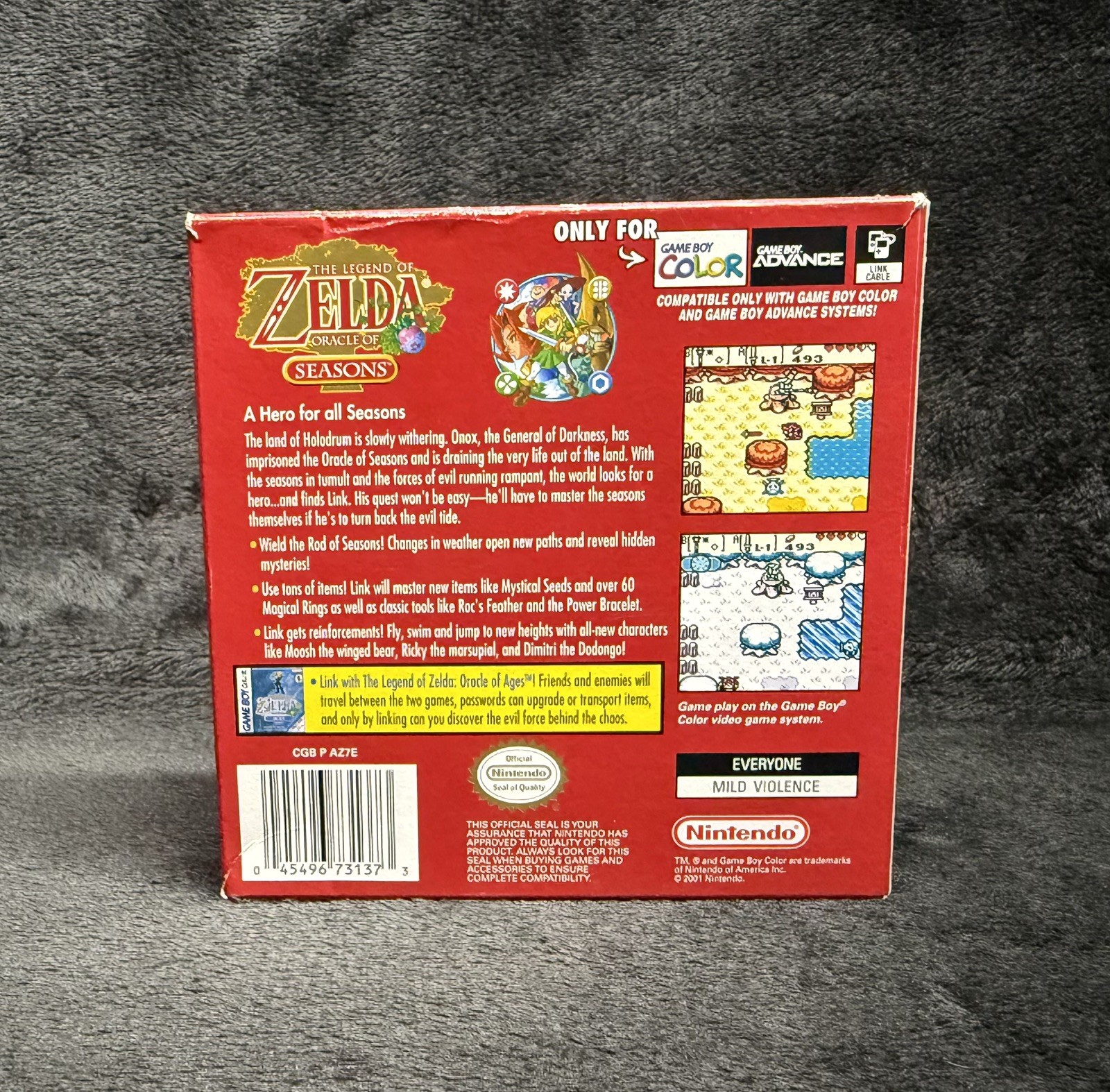 Legend of Zelda: Oracle of Seasons (Nintendo Game Boy Color, 2001) COMPLETE