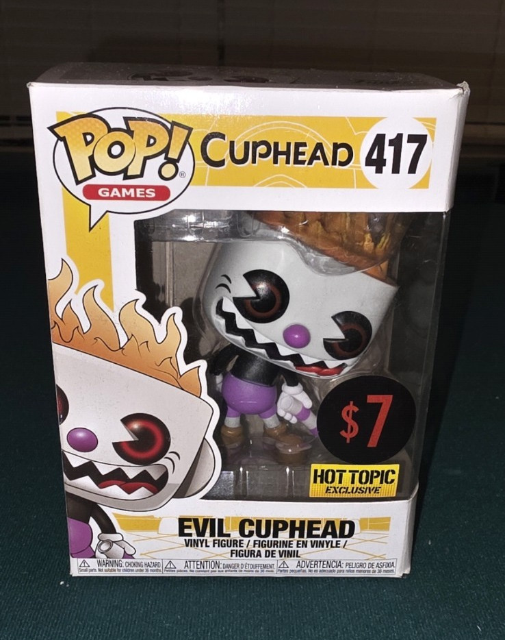 Funko Pop! Games Evil Cuphead #417 Vinyl Figure Hot Topic Exclusive (2018)