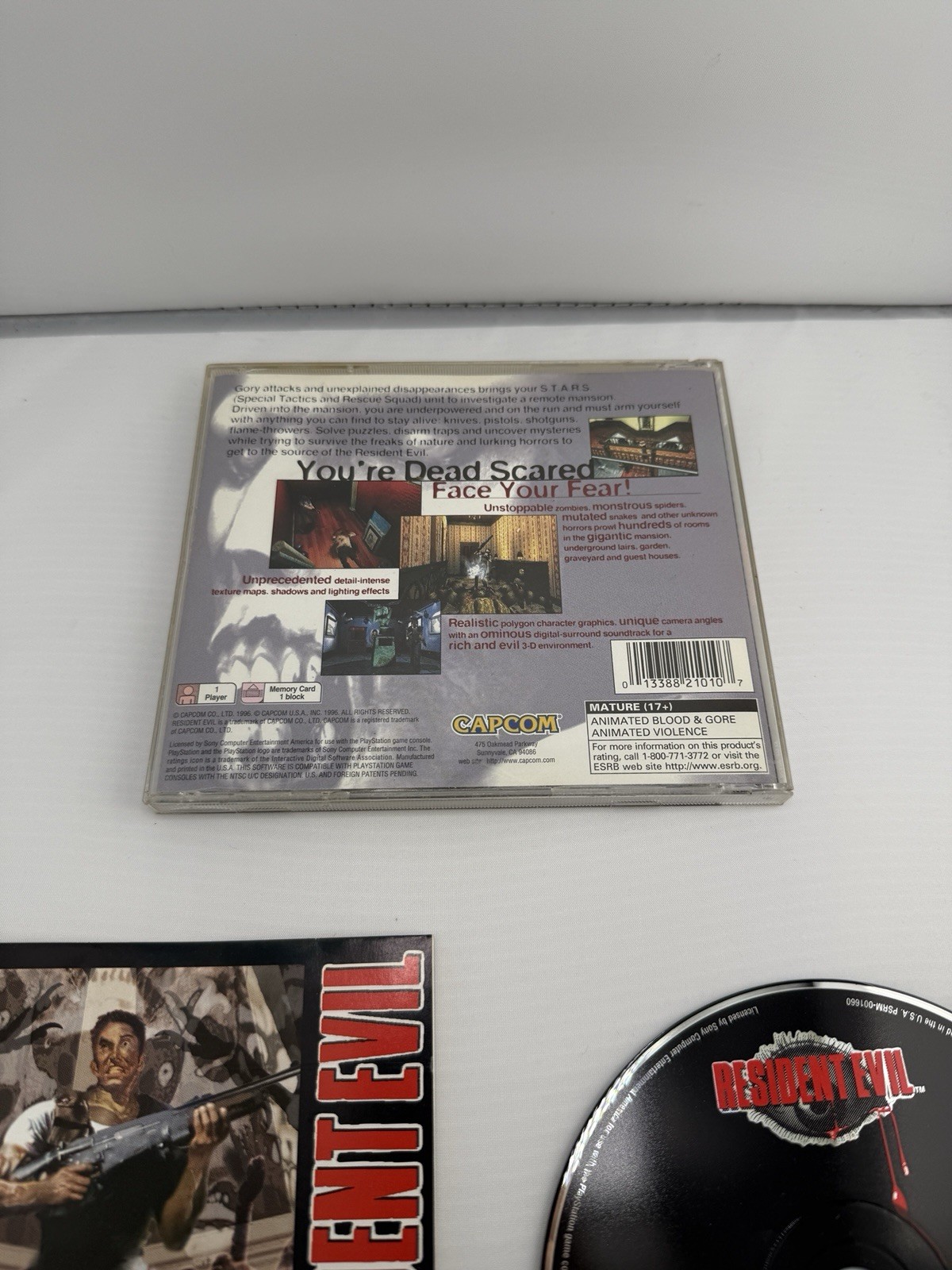 Resident Evil (Sony PlayStation 1, 1996) Black Label CIB W/ Reg Card Variant