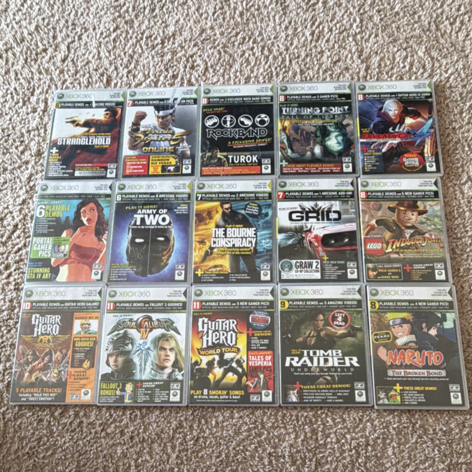 Microsoft Xbox 360 Mixed Genre RARE demo disc lot NTSC-U/C (US/Canada)