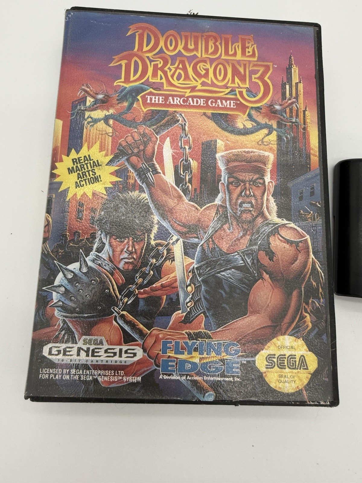 Double Dragon 3 The Arcade Game For Sega Genesis Tested Working W/ Original Case